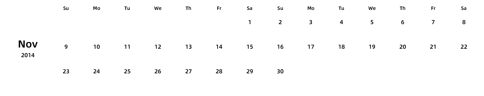 英文版 周日开始