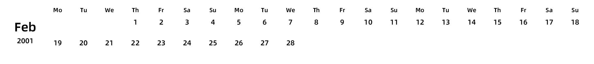 英文版 周一开始 带节假日调休安排