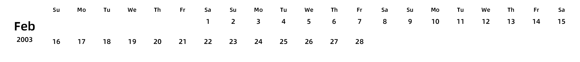 英文版 周日开始 带节假日调休安排