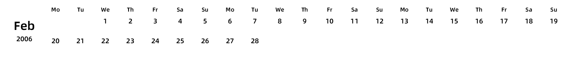 英文版 周一开始 带节假日调休安排
