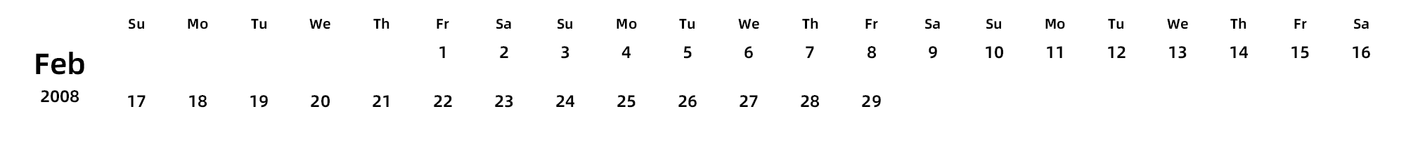 英文版 周日开始 带节假日调休安排