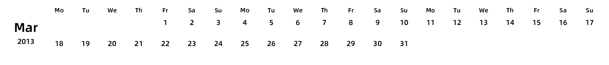 英文版 周一开始 带节假日调休安排