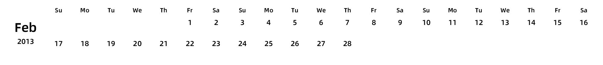 英文版 周日开始