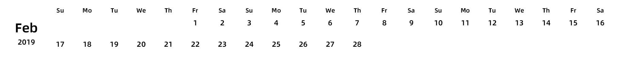 英文版 周日开始