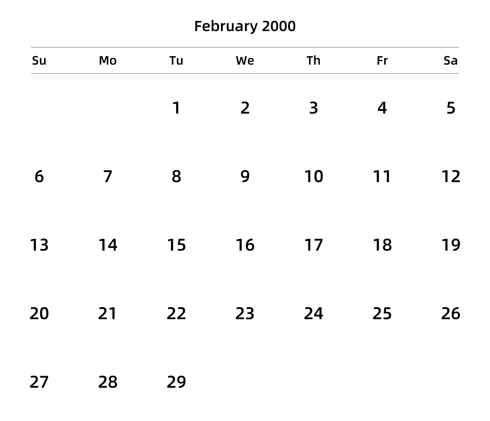 英文版 周日开始