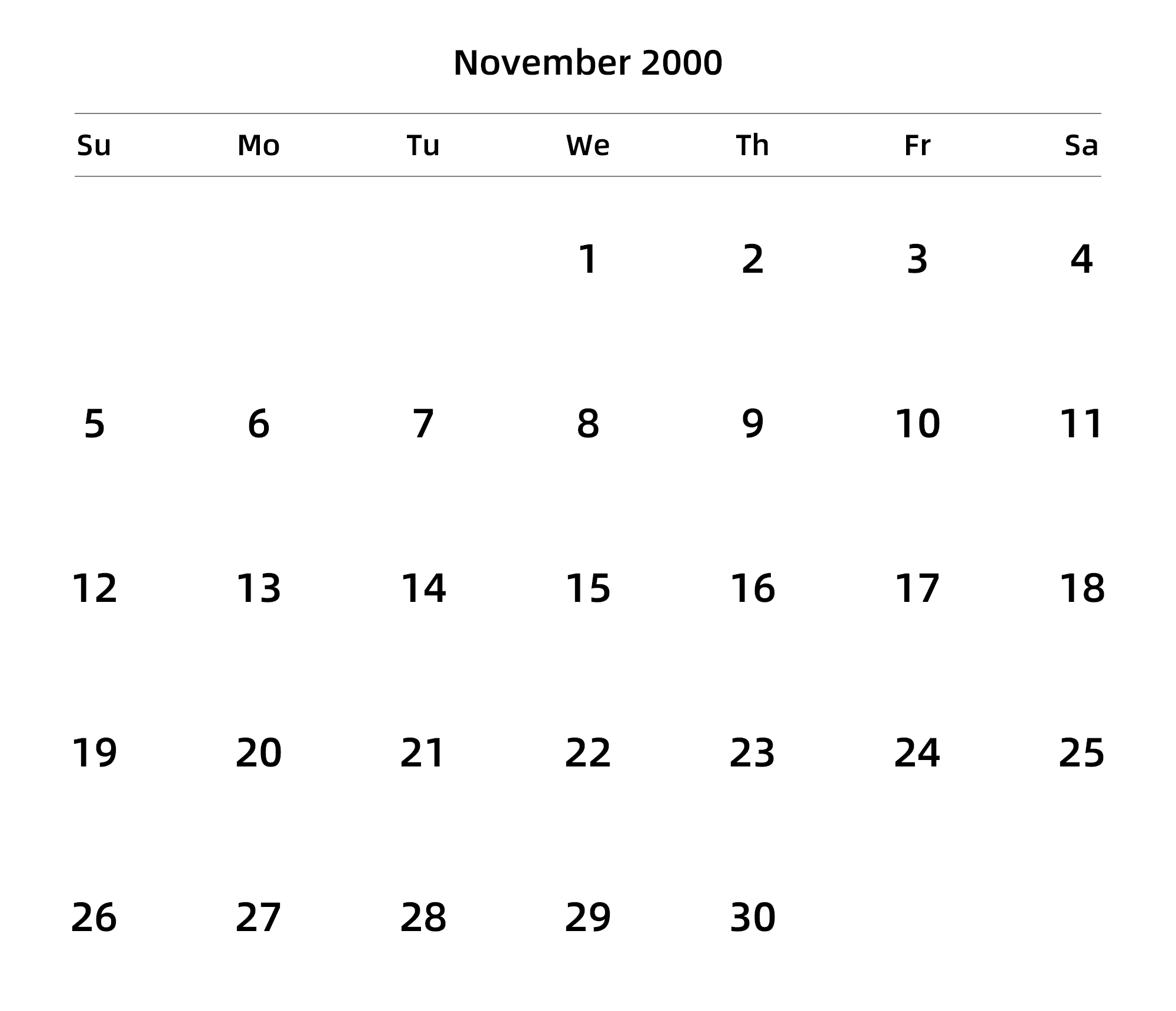 英文版 周日开始