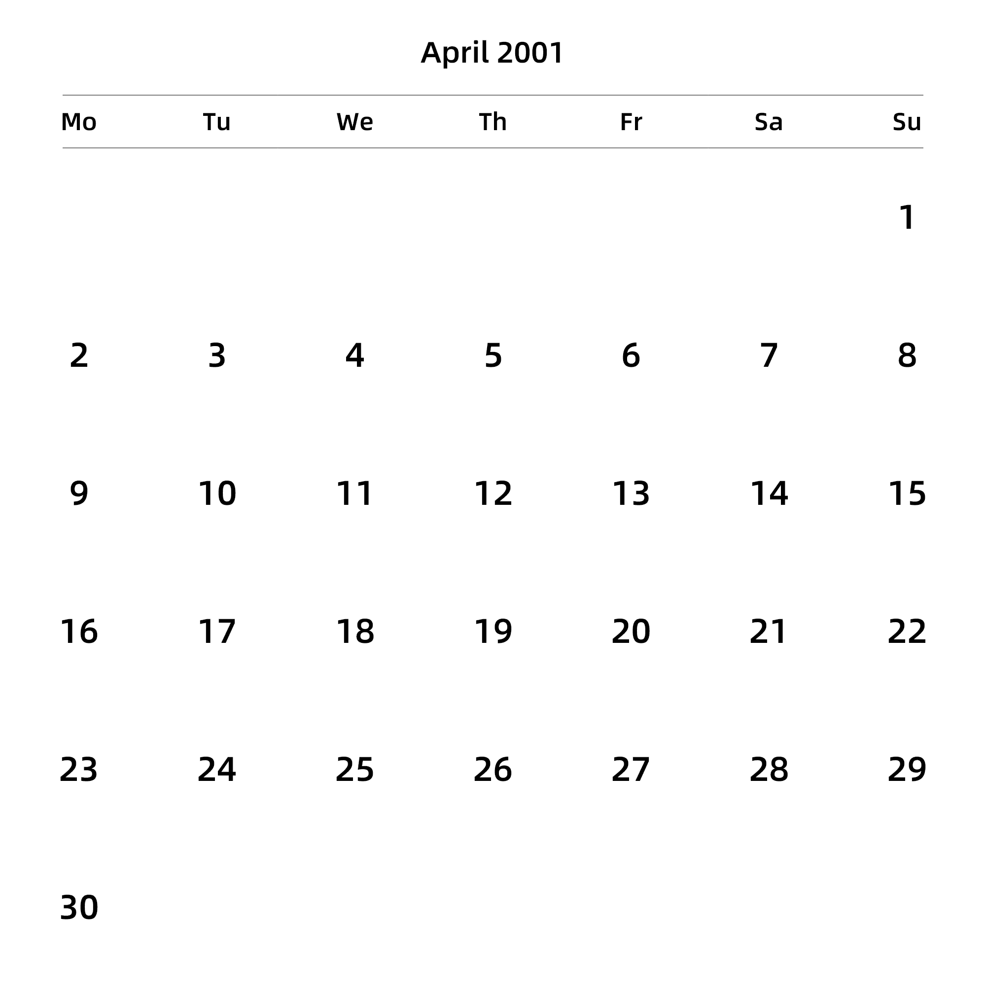 英文版 周一开始 带节假日调休安排