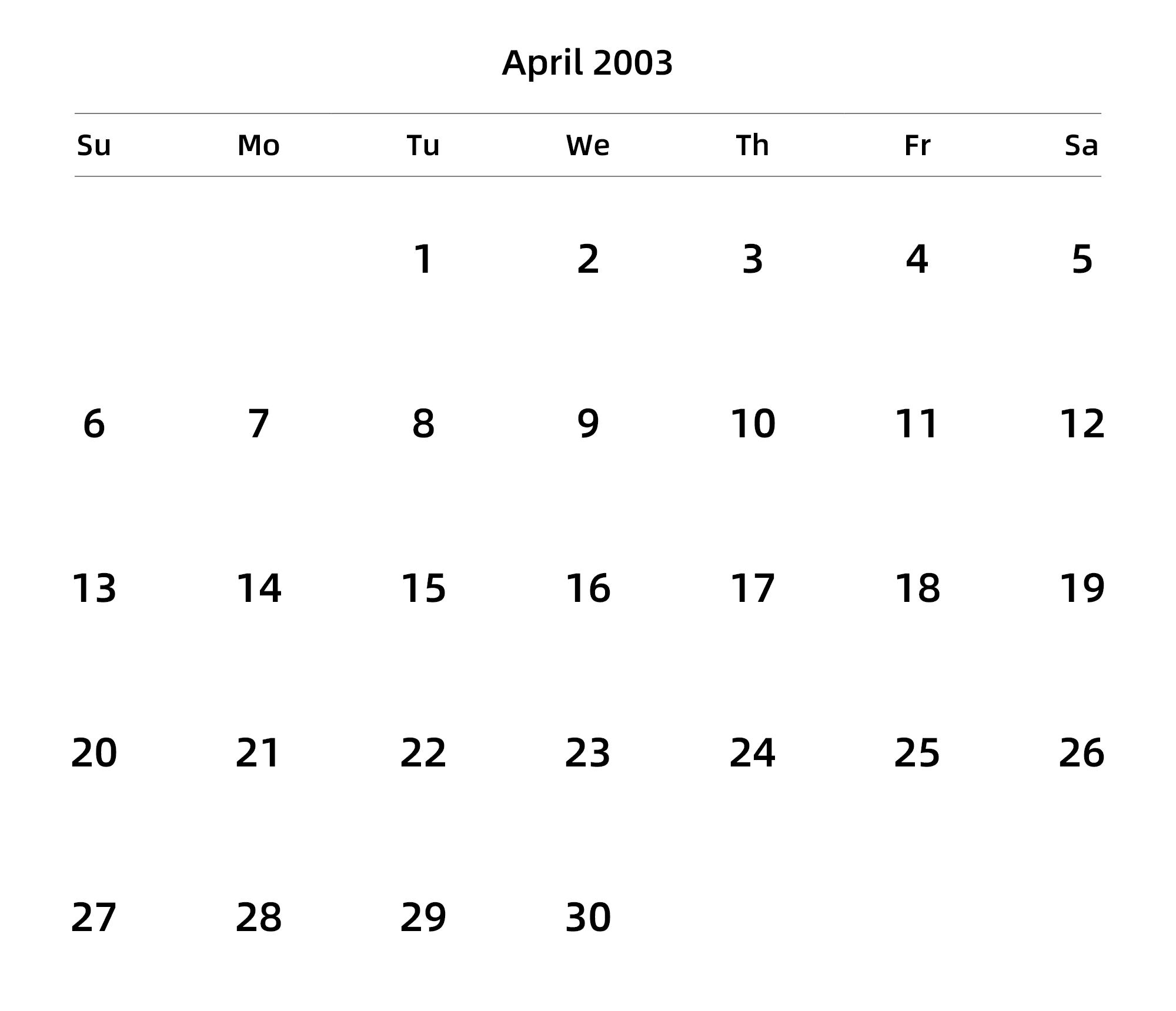 英文版 周日开始