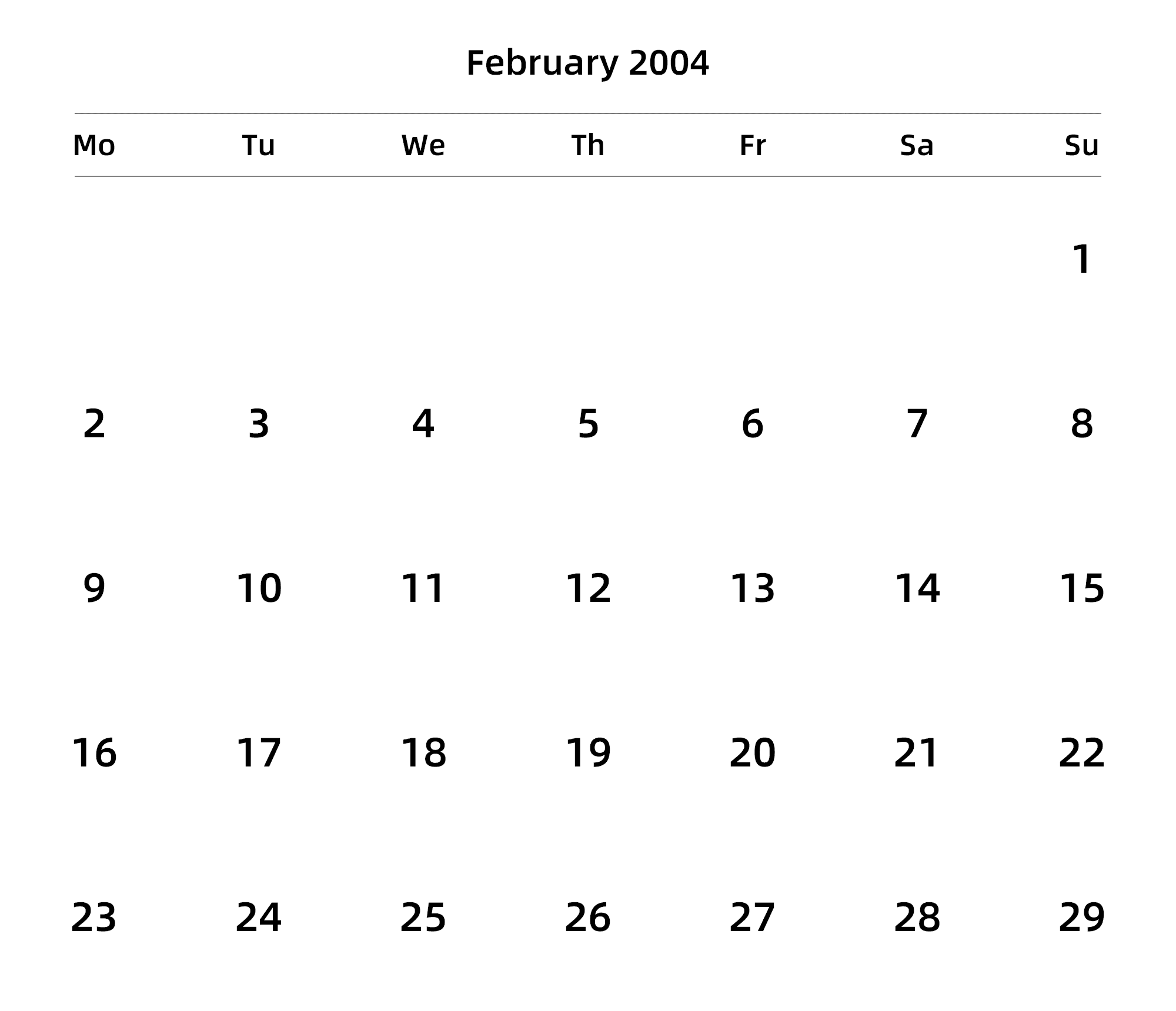 英文版 周一开始