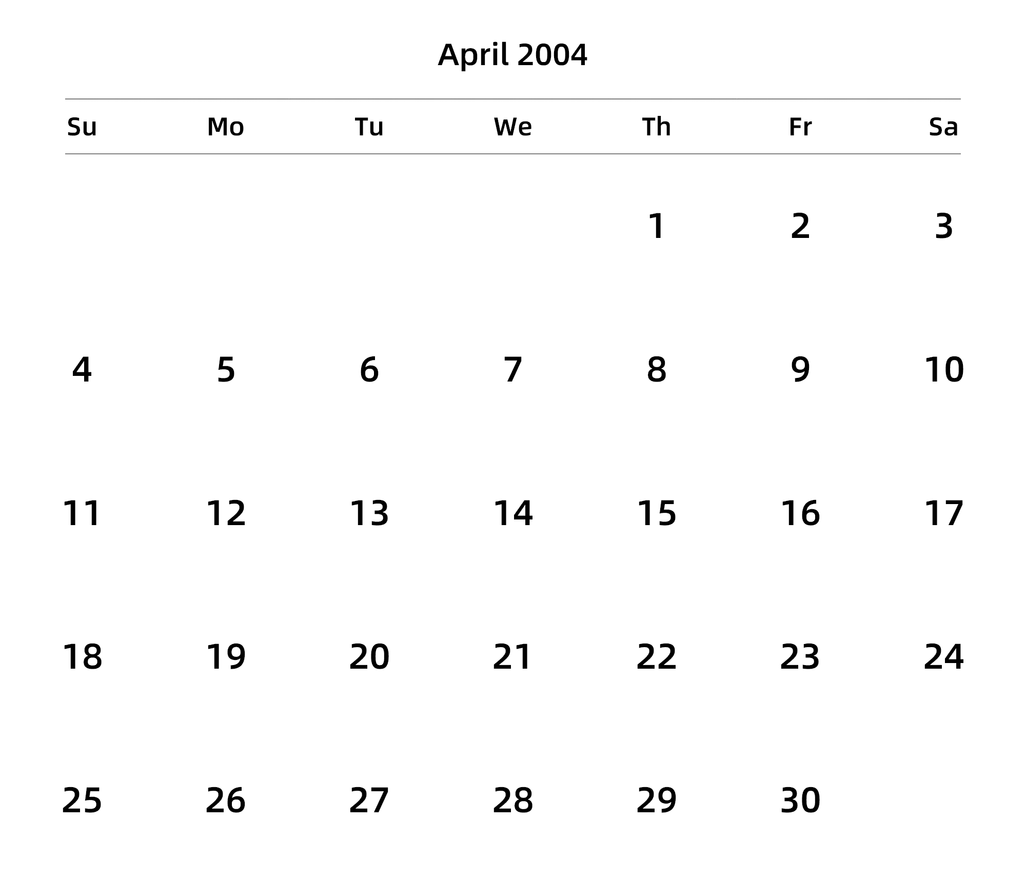 英文版 周日开始