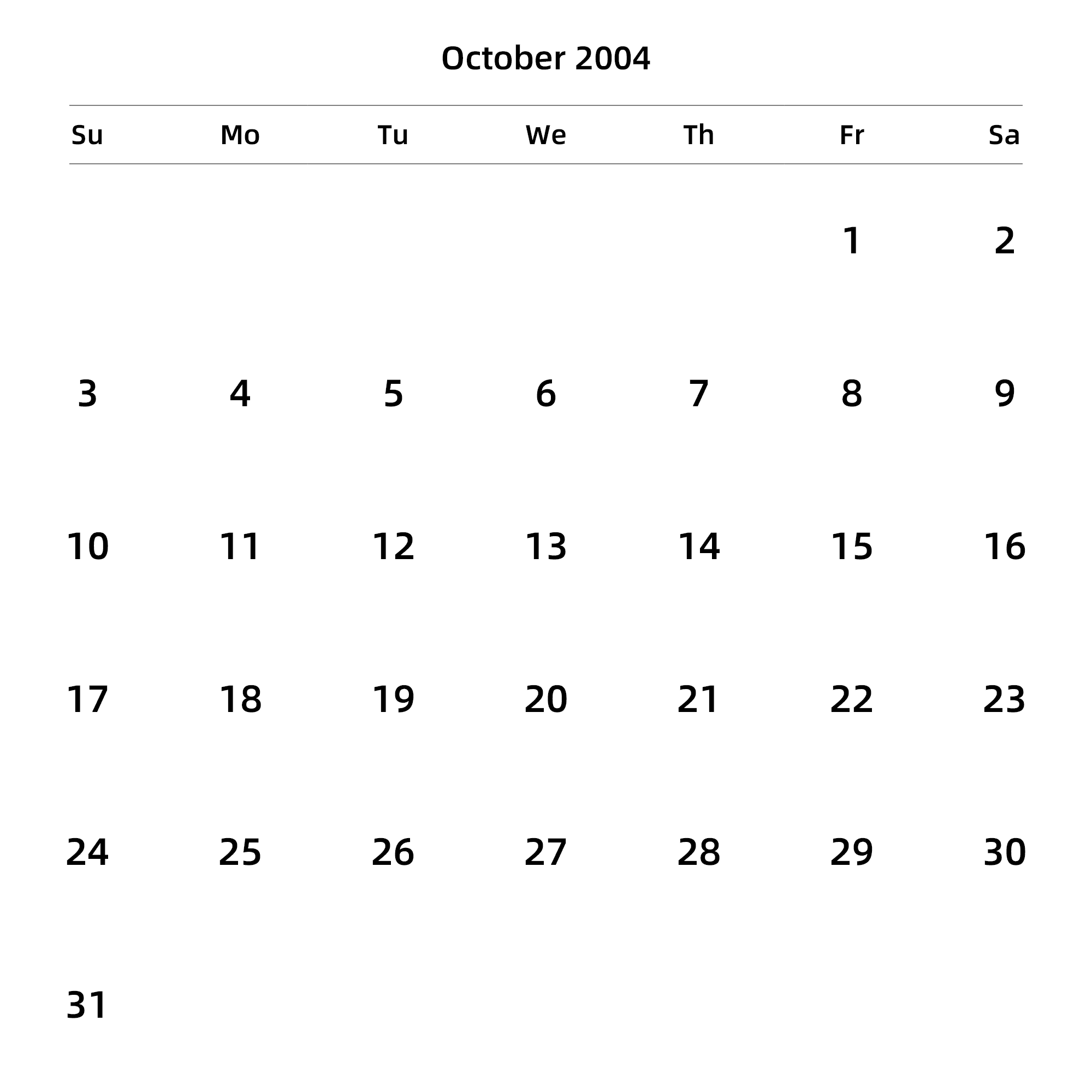 英文版 周日开始