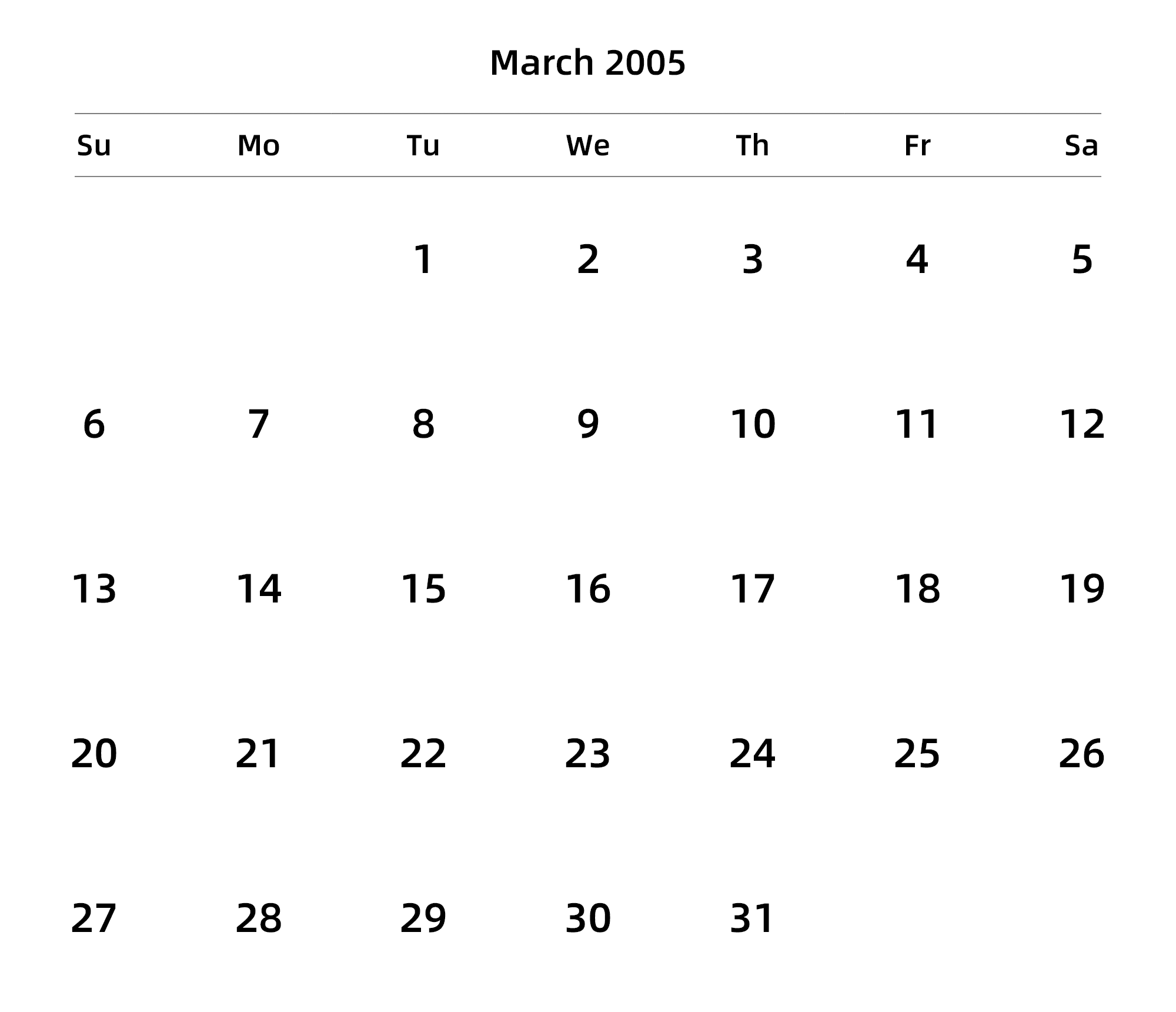 英文版 周日开始