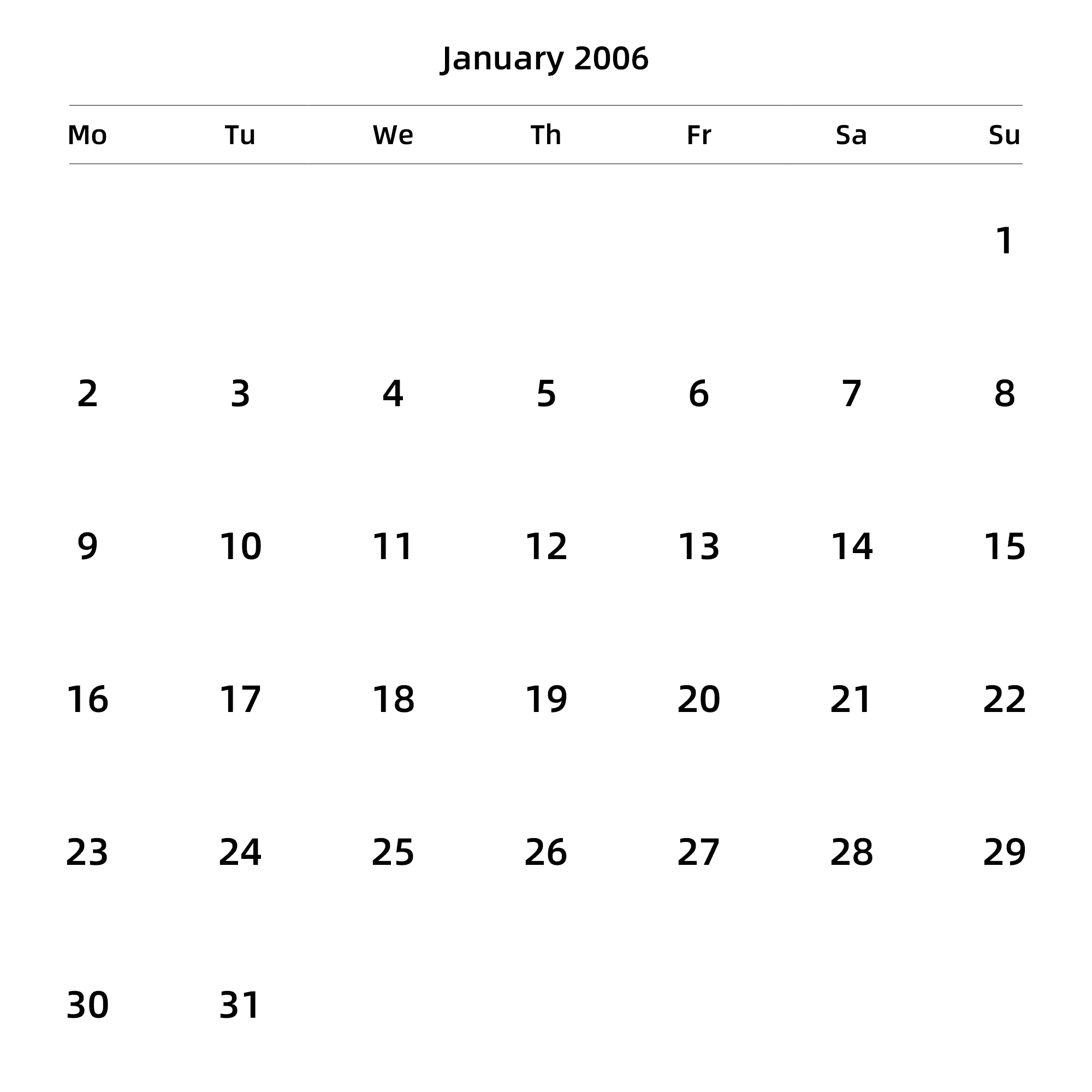 英文版 周一开始 带节假日调休安排