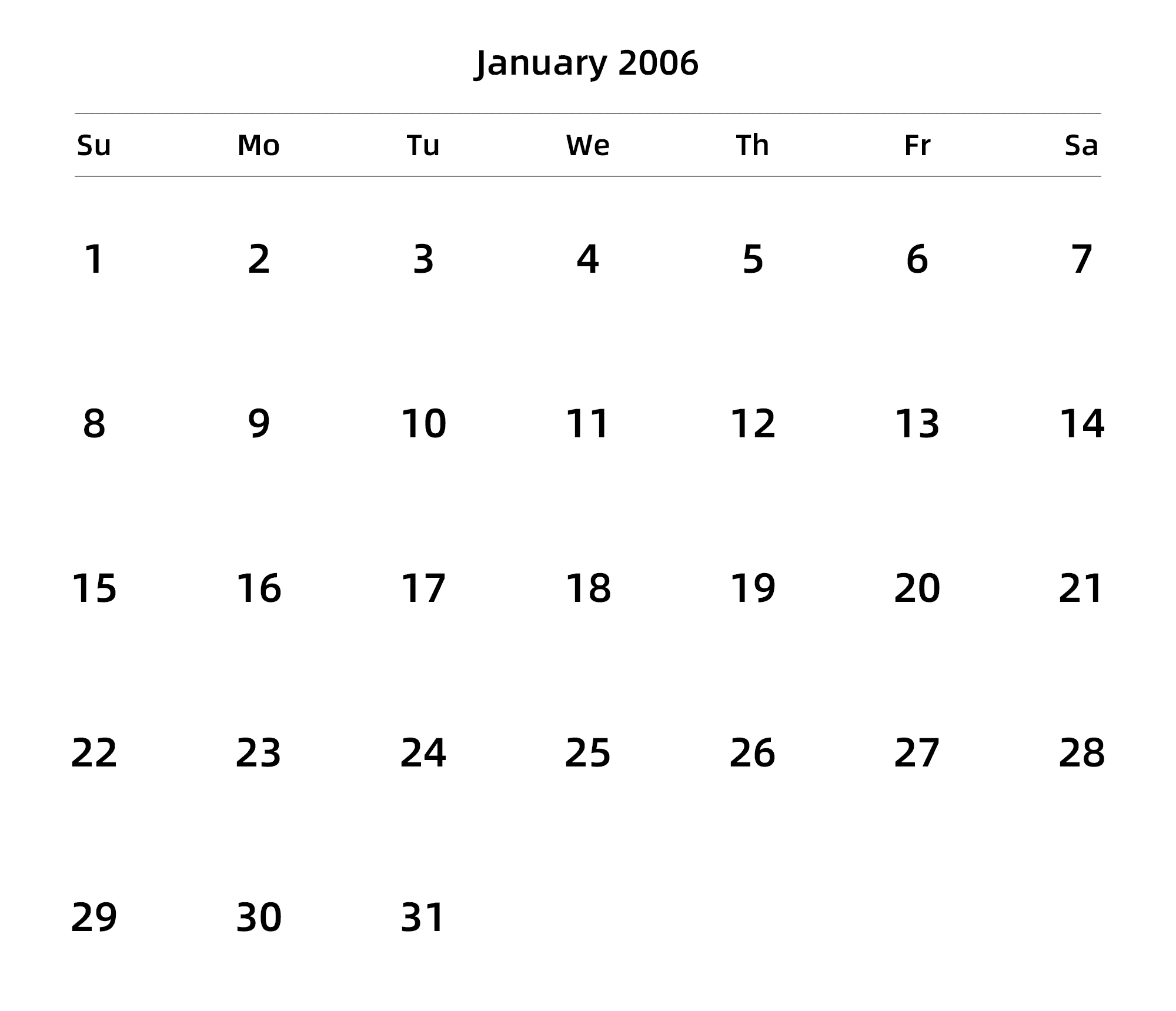 英文版 周日开始