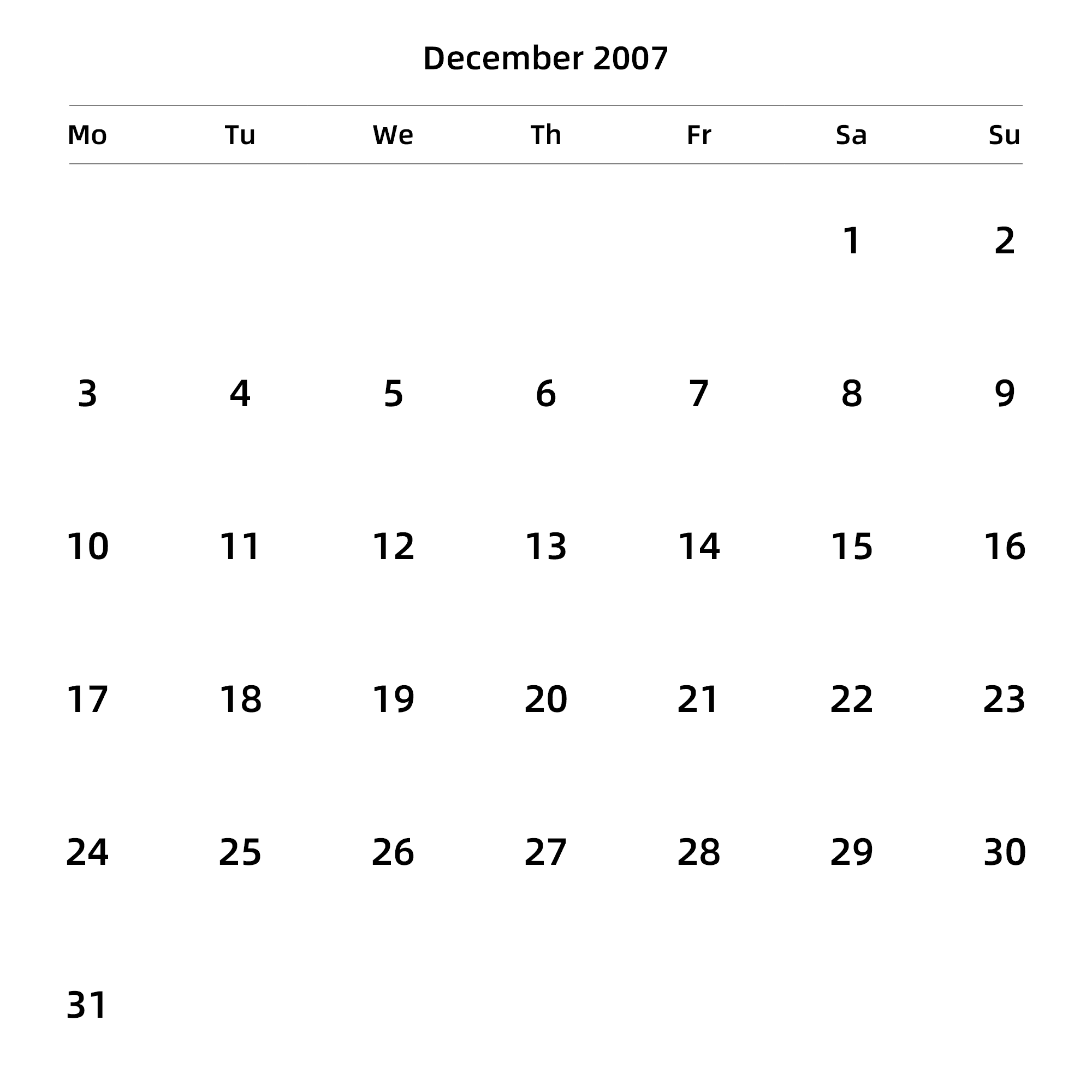 英文版 周一开始 带节假日调休安排