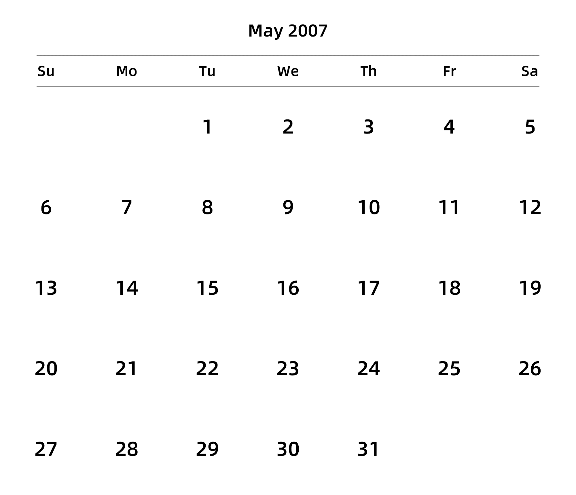 英文版 周日开始