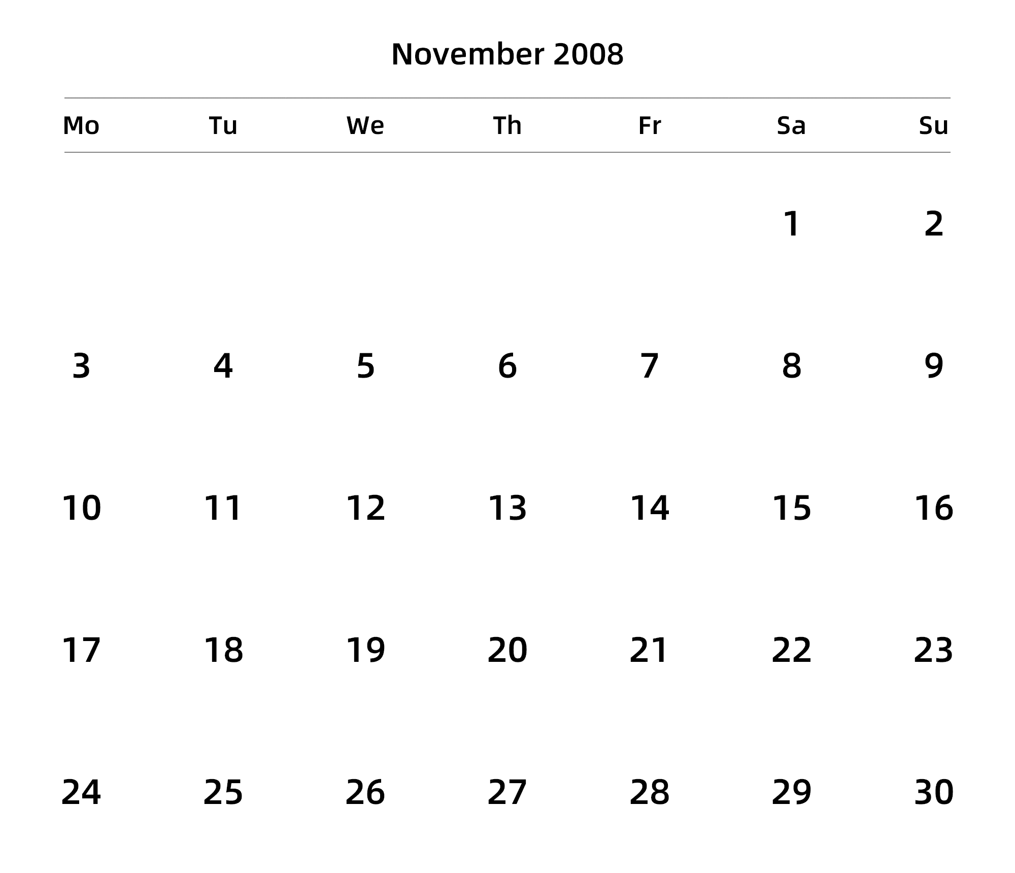 英文版 周一开始