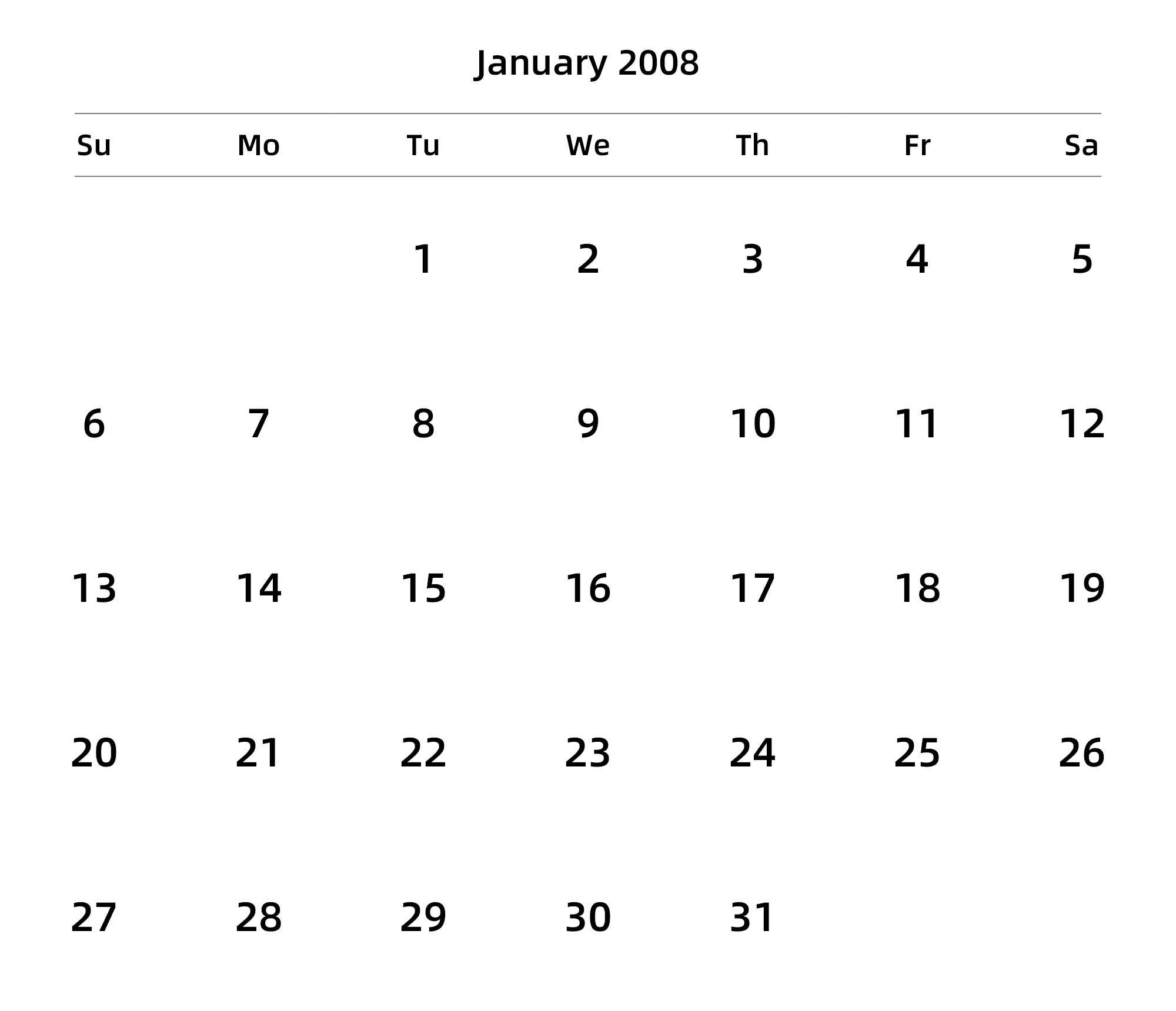 英文版 周日开始