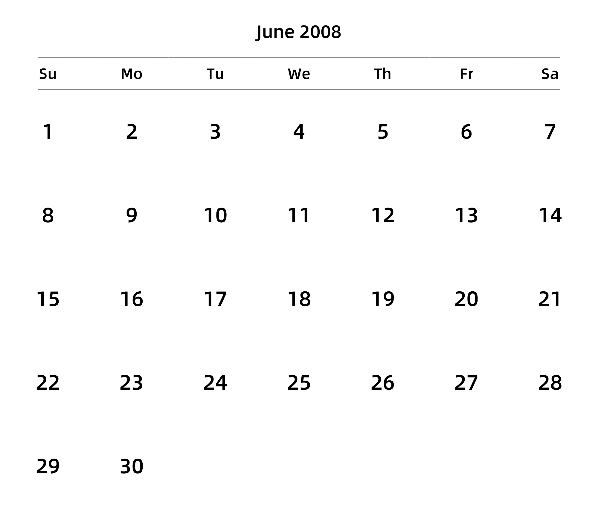 英文版 周日开始