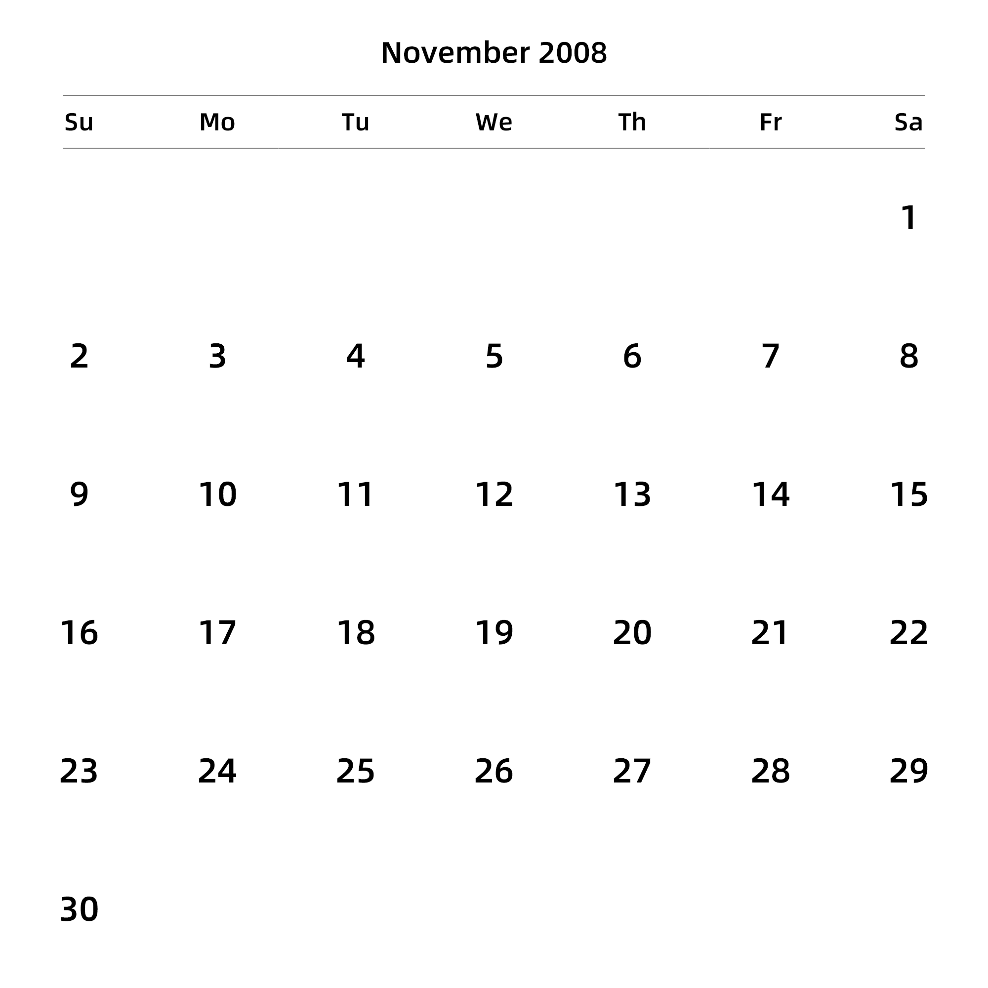 英文版 周日开始