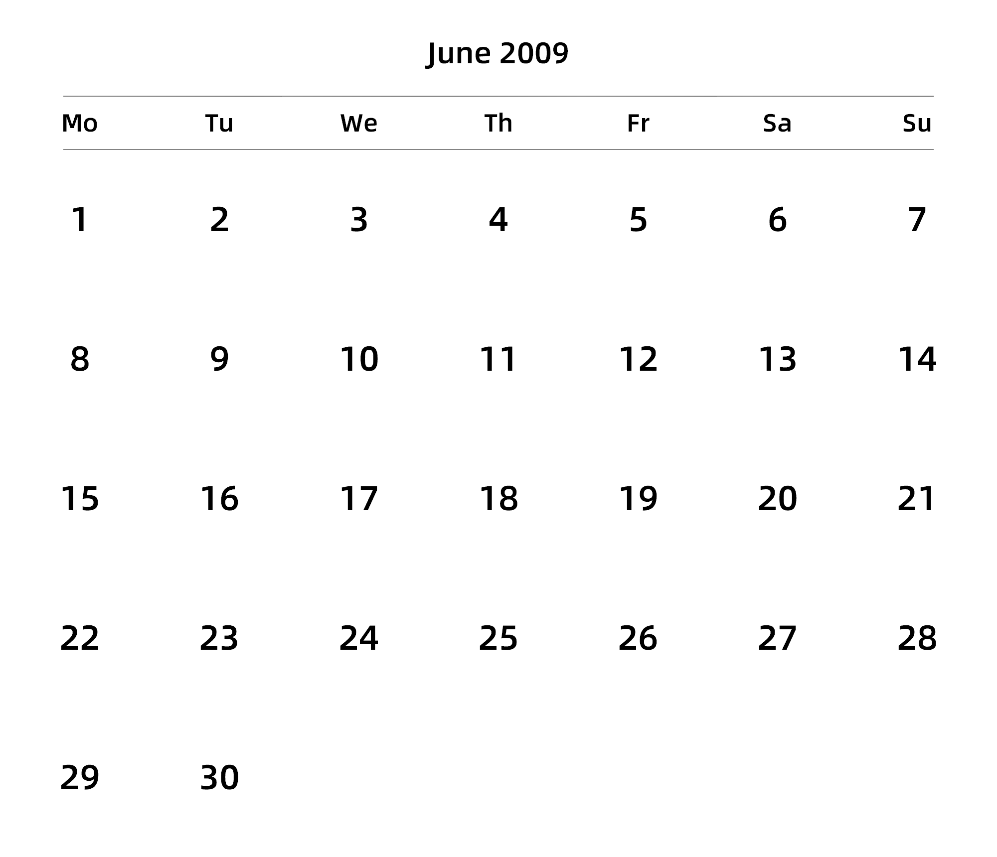 英文版 周一开始