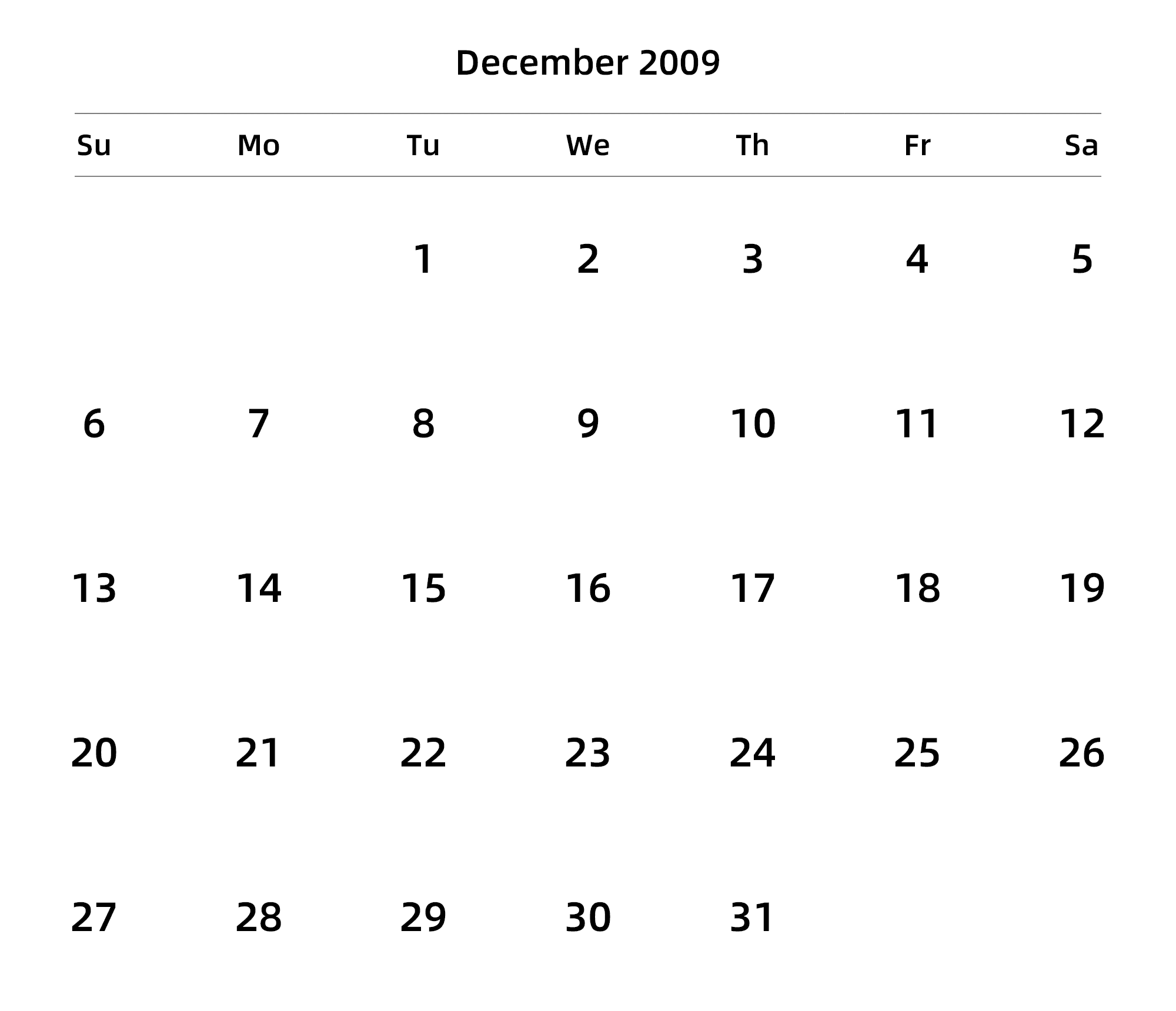 英文版 周日开始