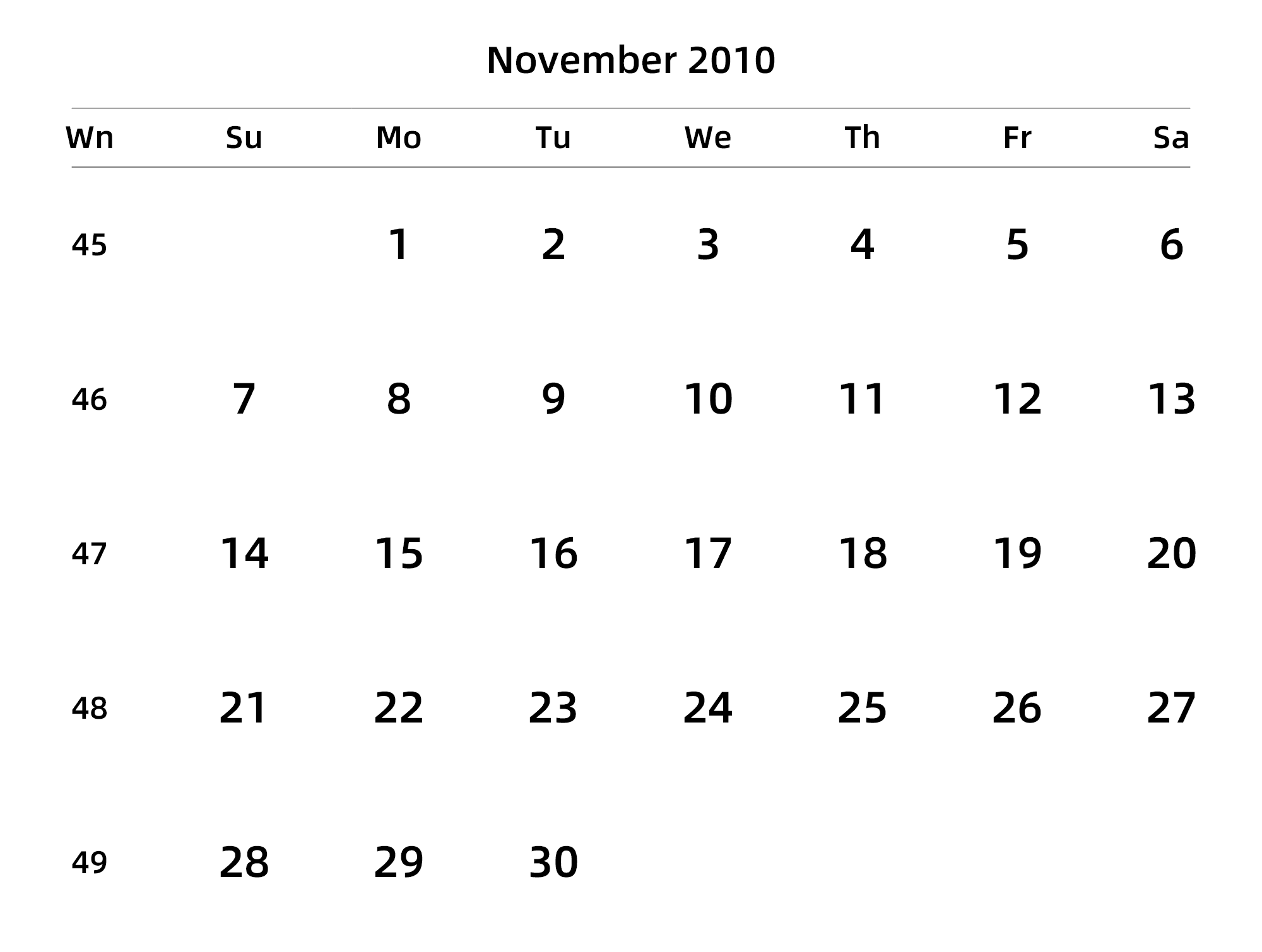 英文版 周日开始 带周数 带节假日调休安排