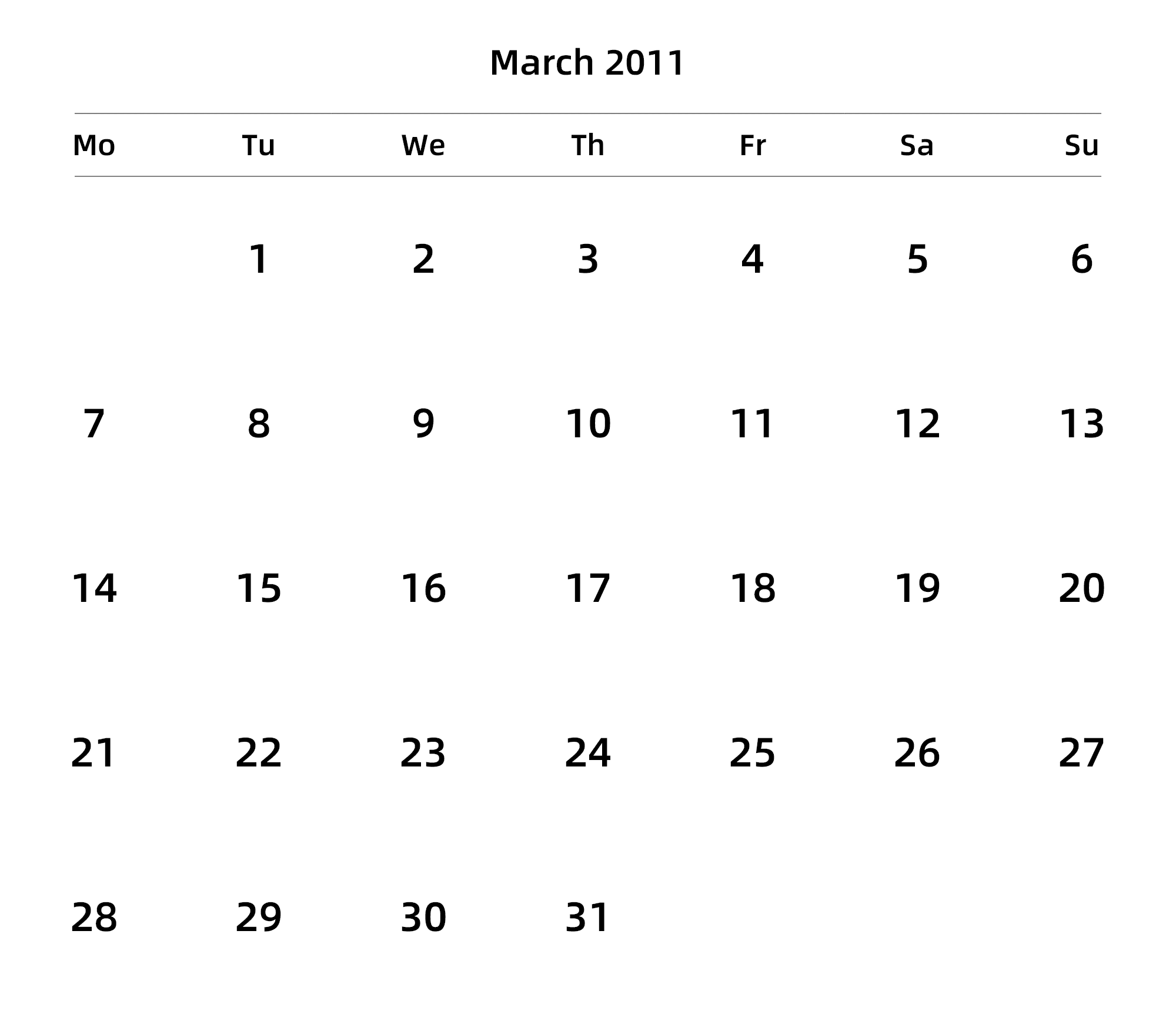英文版 周一开始 带节假日调休安排