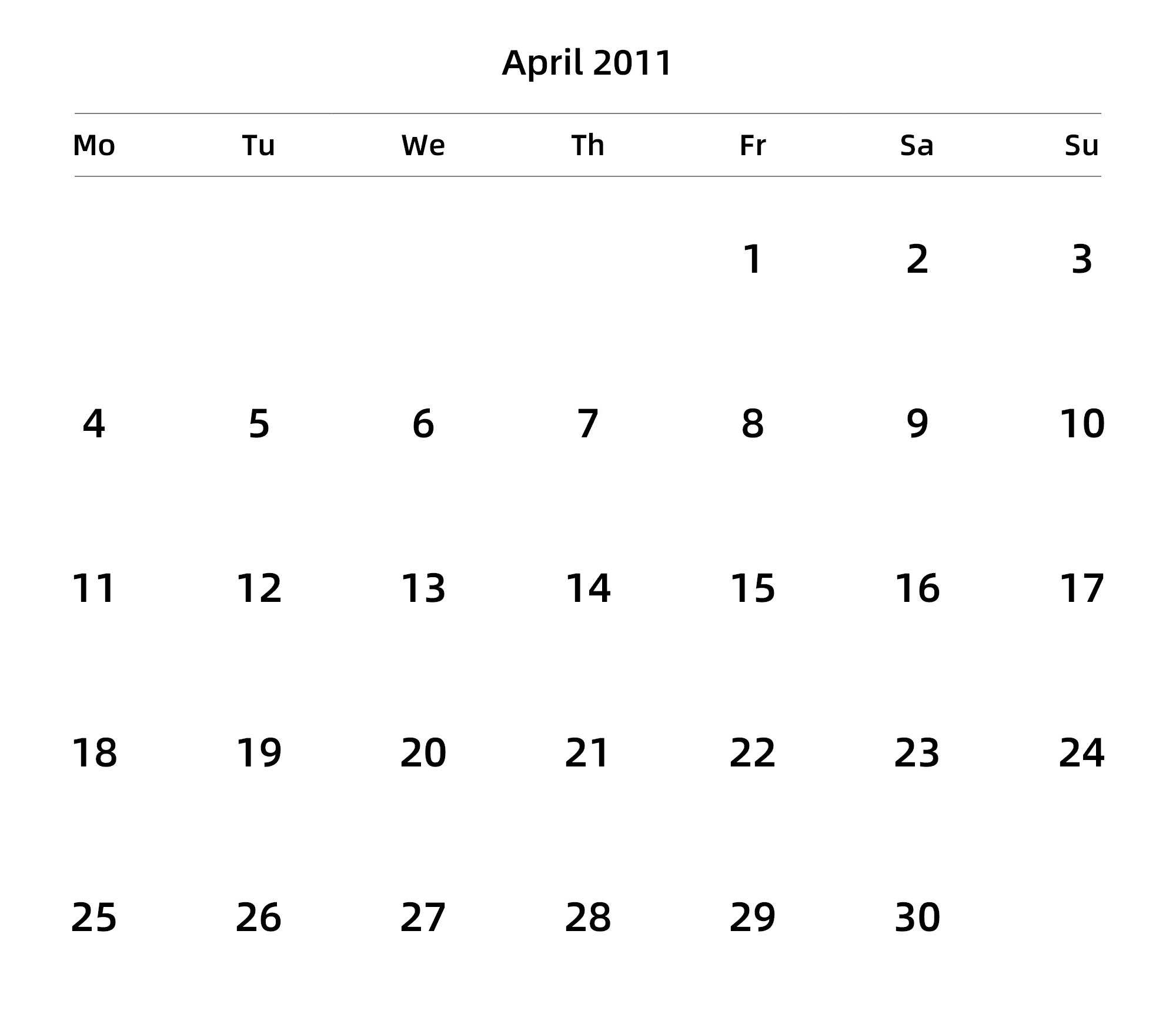 英文版 周一开始 带节假日调休安排
