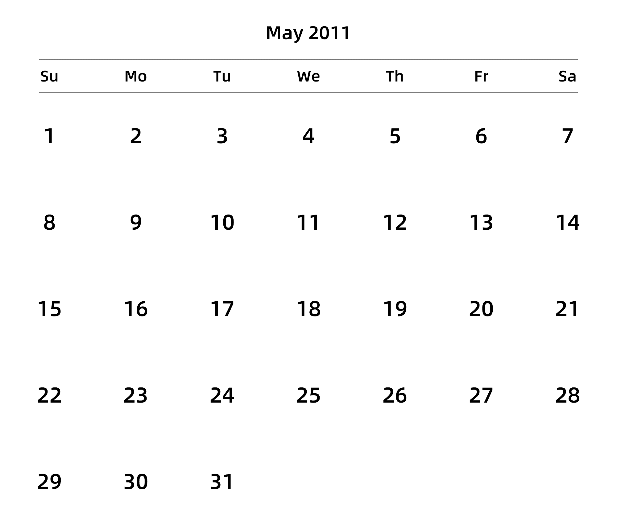 英文版 周日开始 带节假日调休安排