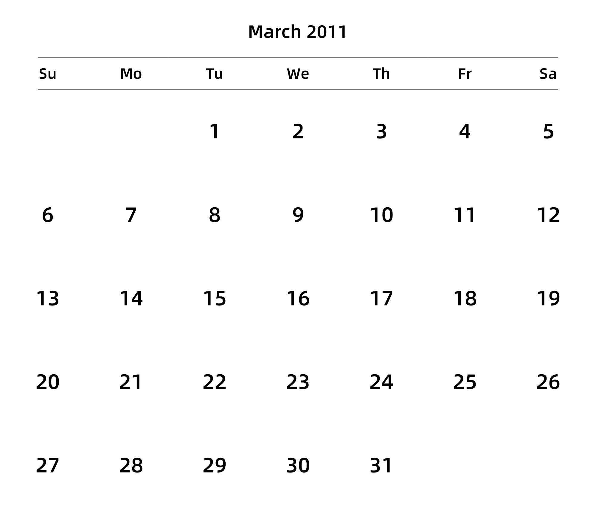 英文版 周日开始
