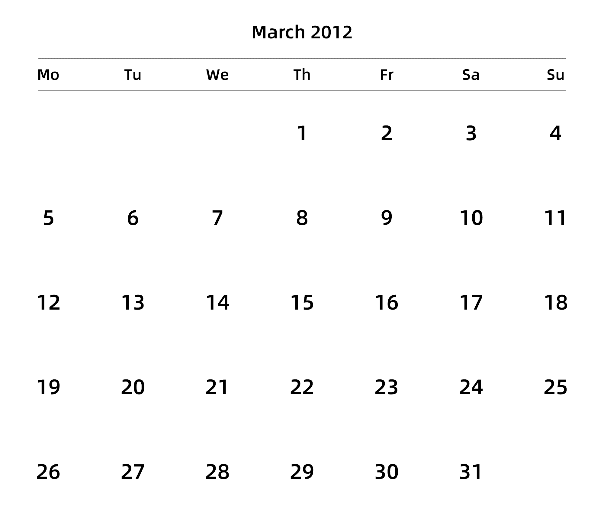 英文版 周一开始 带节假日调休安排