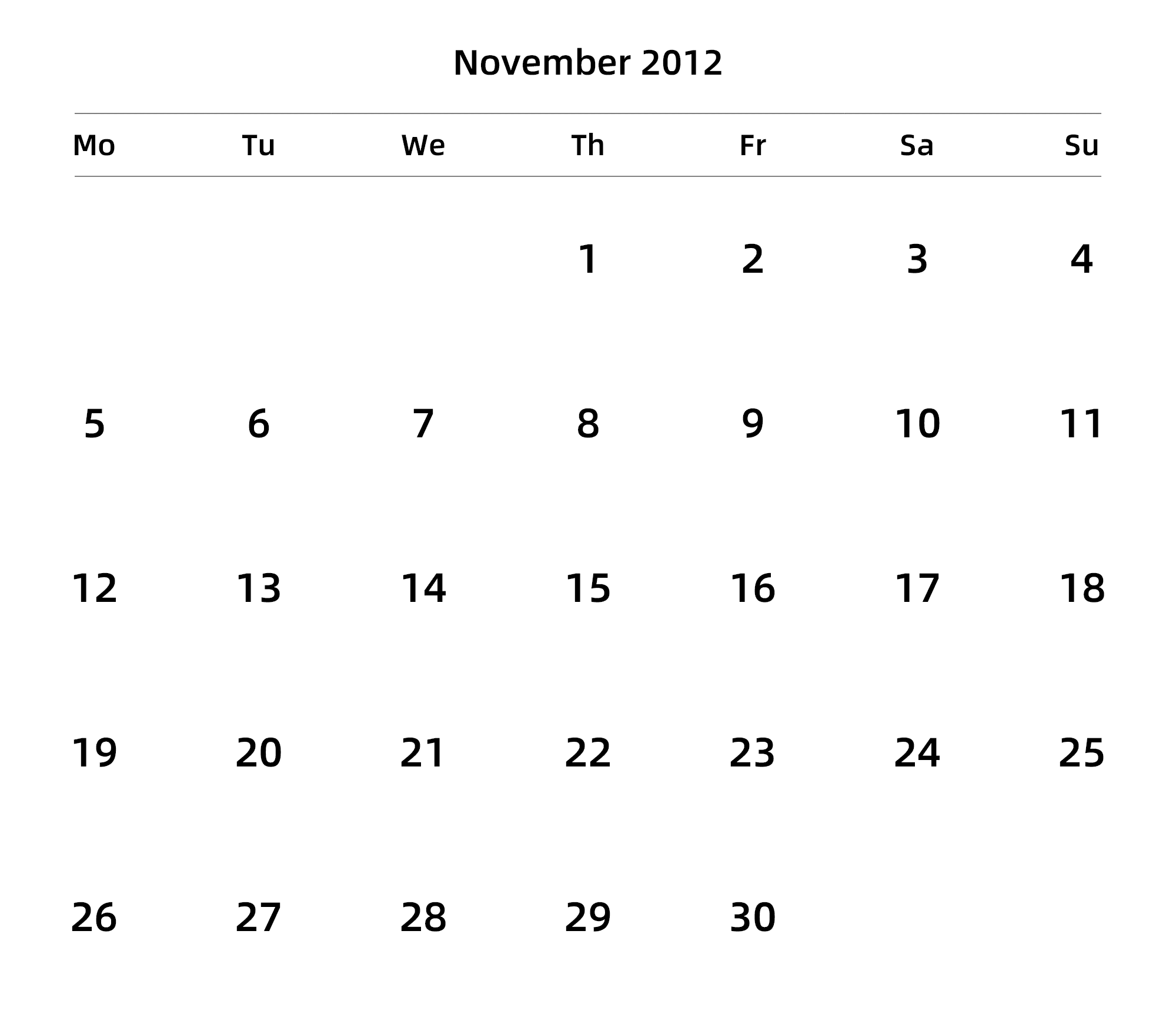 英文版 周一开始