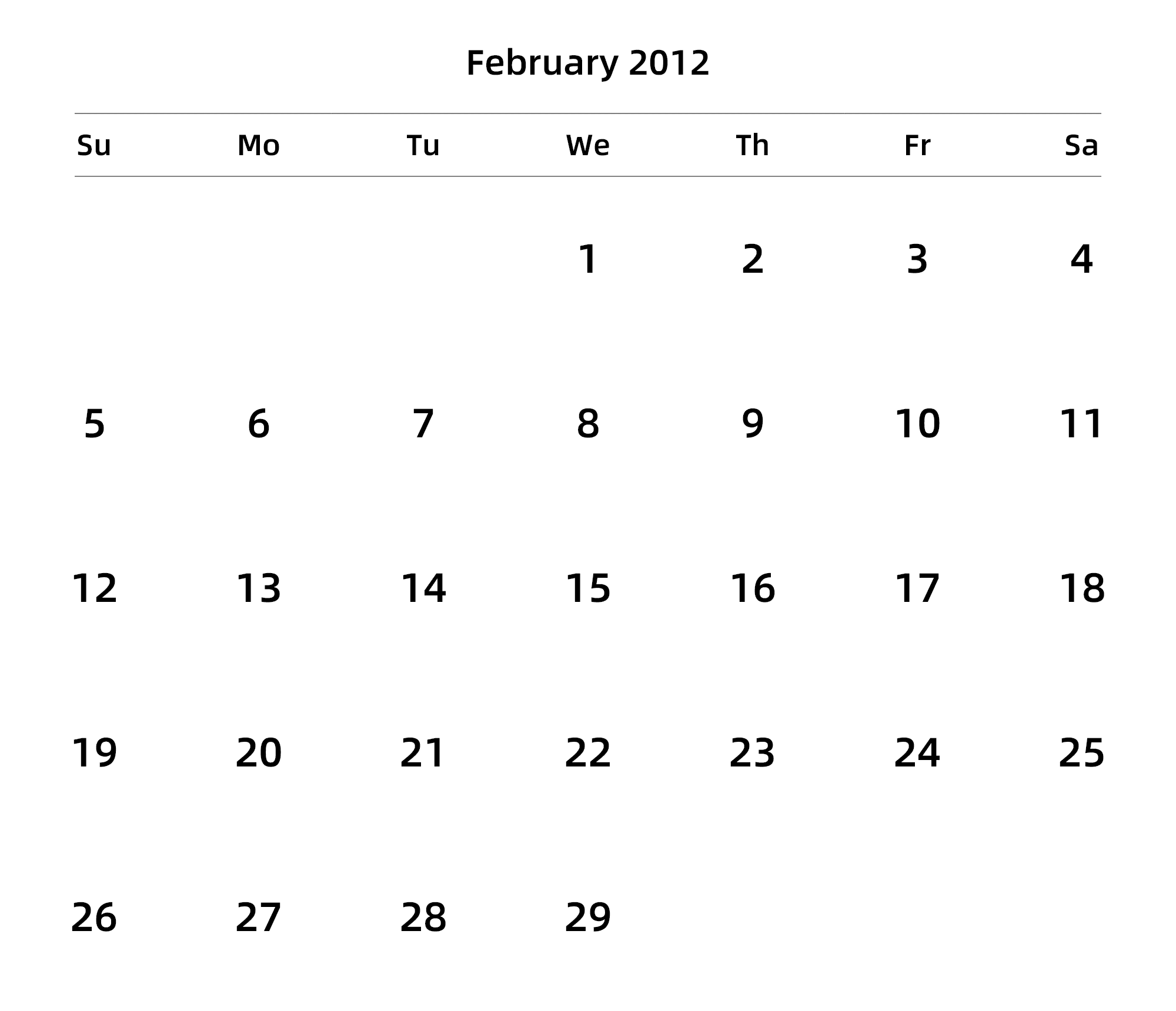 英文版 周日开始