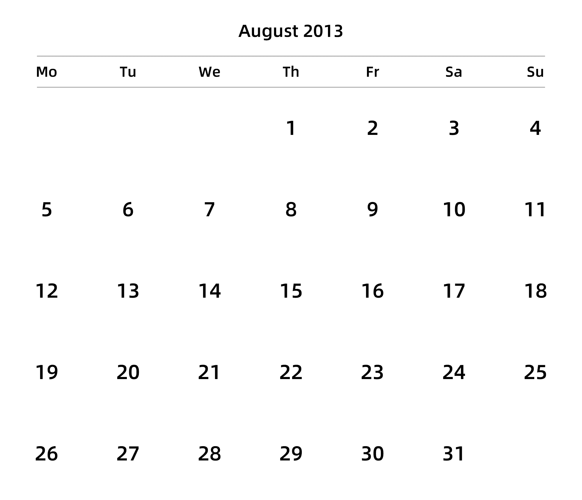 英文版 周一开始 带节假日调休安排