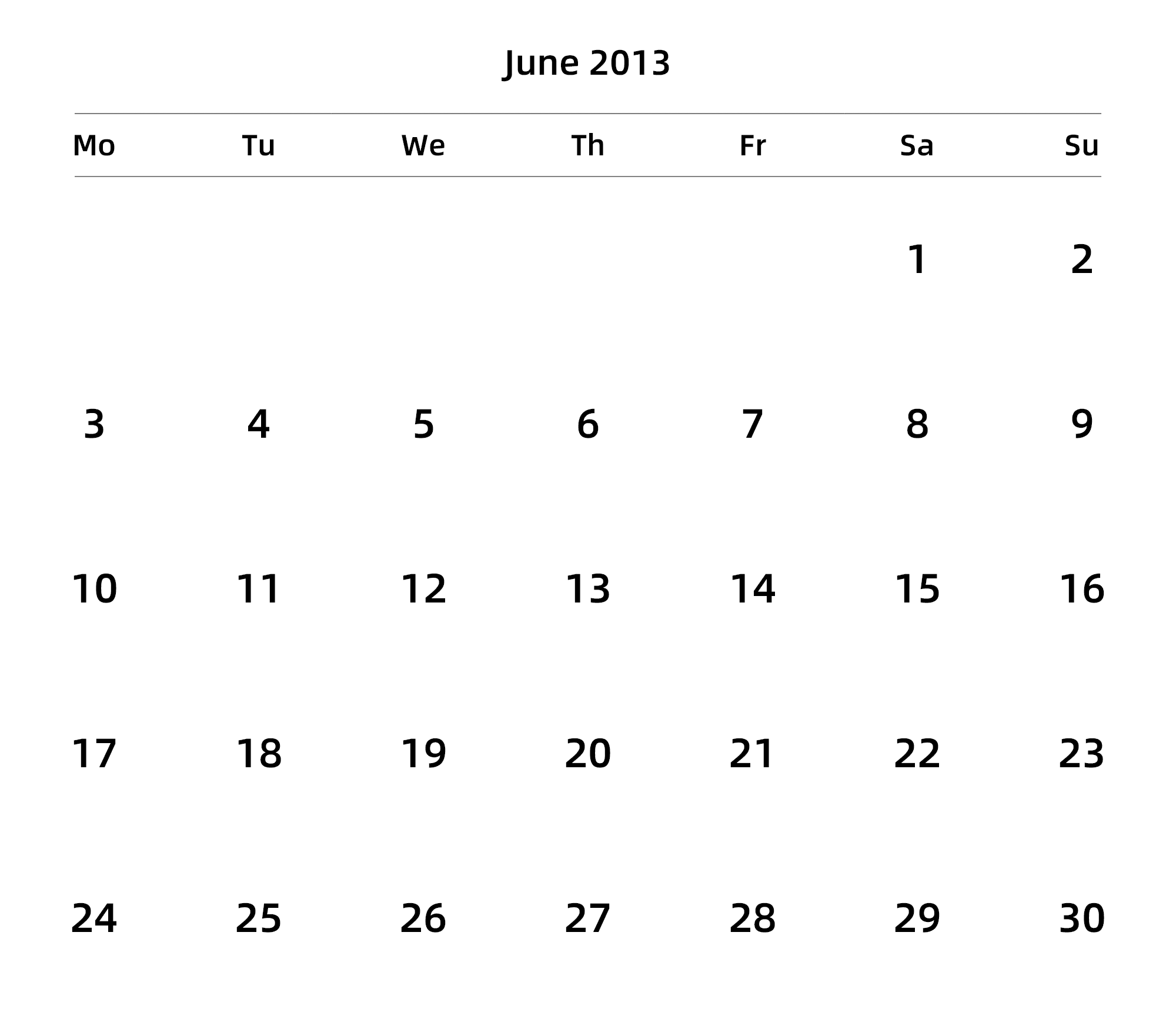 英文版 周一开始