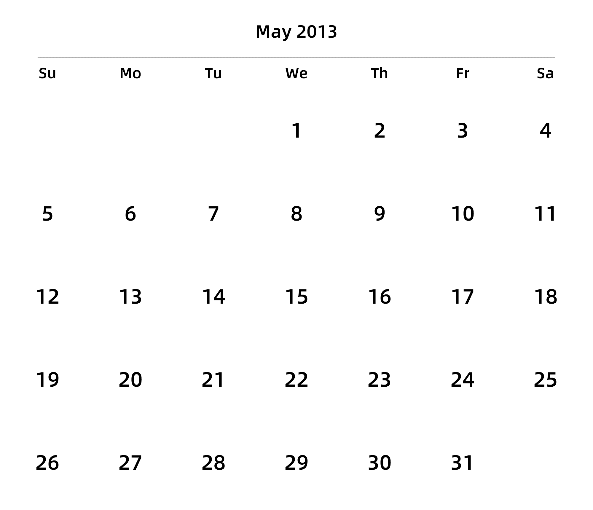 英文版 周日开始
