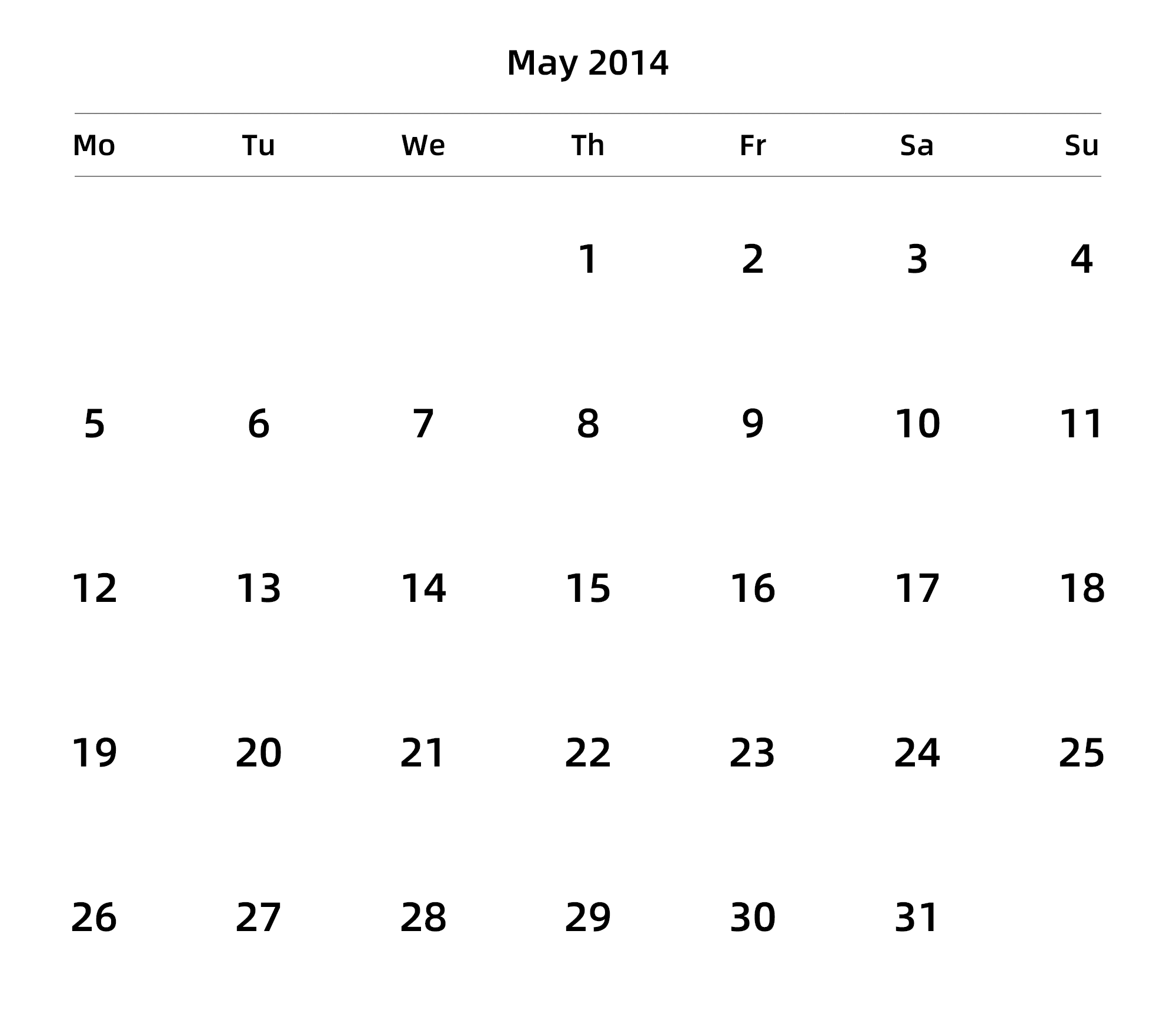 英文版 周一开始 带节假日调休安排