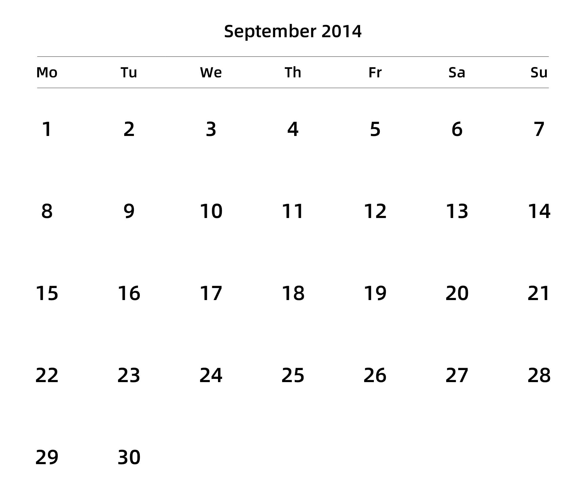 英文版 周一开始 带节假日调休安排