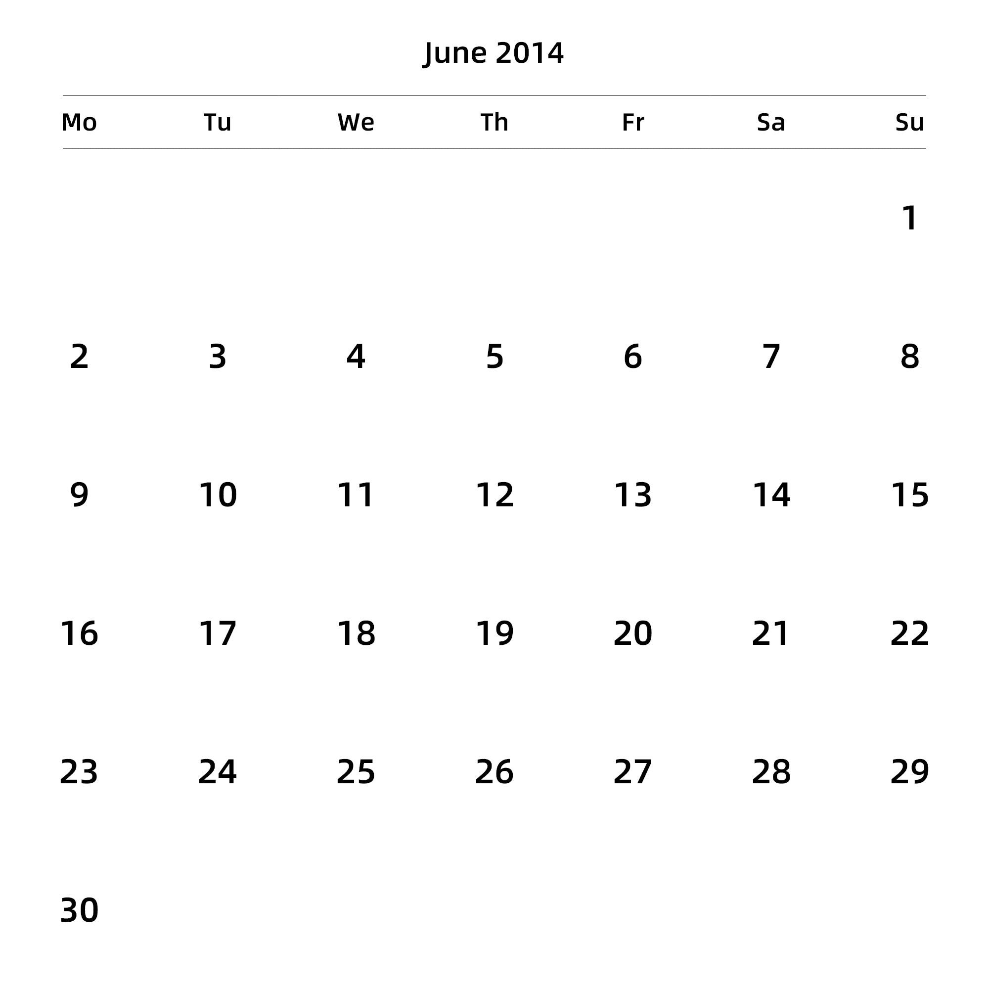 英文版 周一开始
