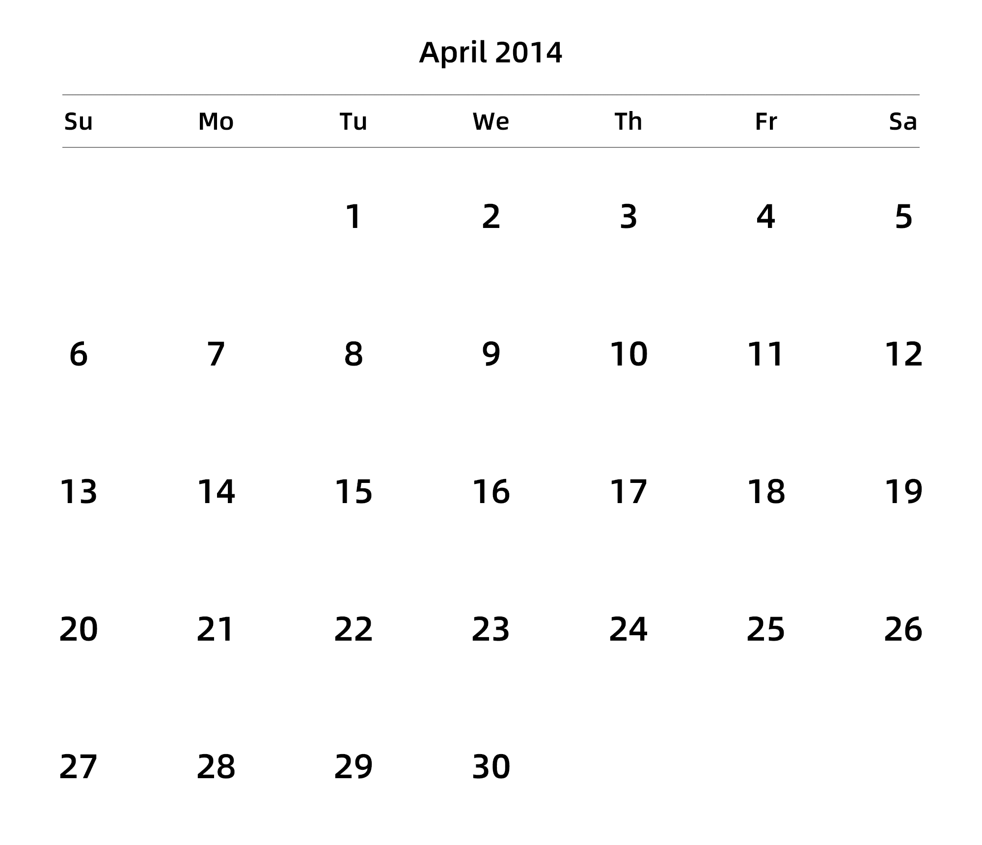 英文版 周日开始