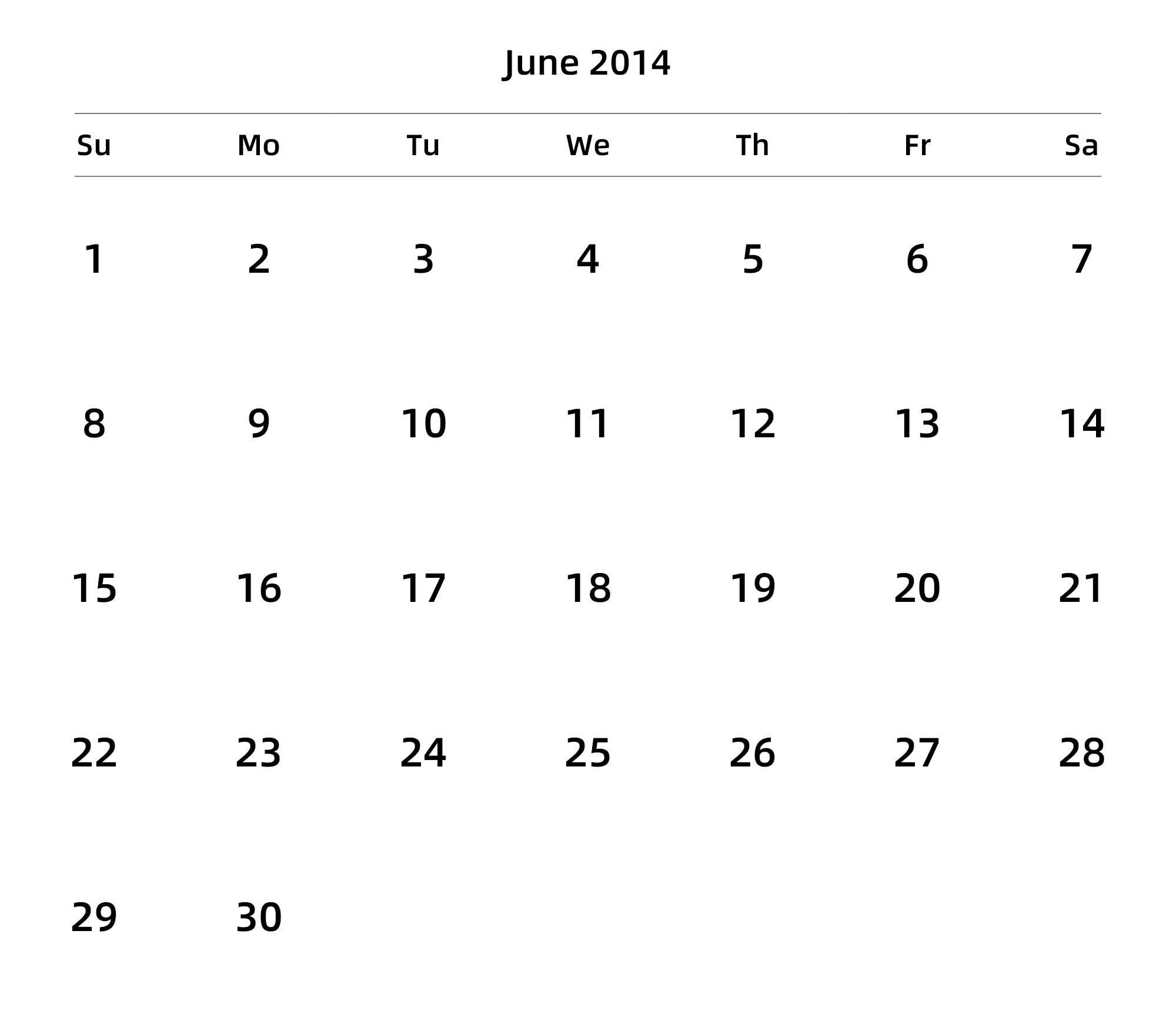 英文版 周日开始