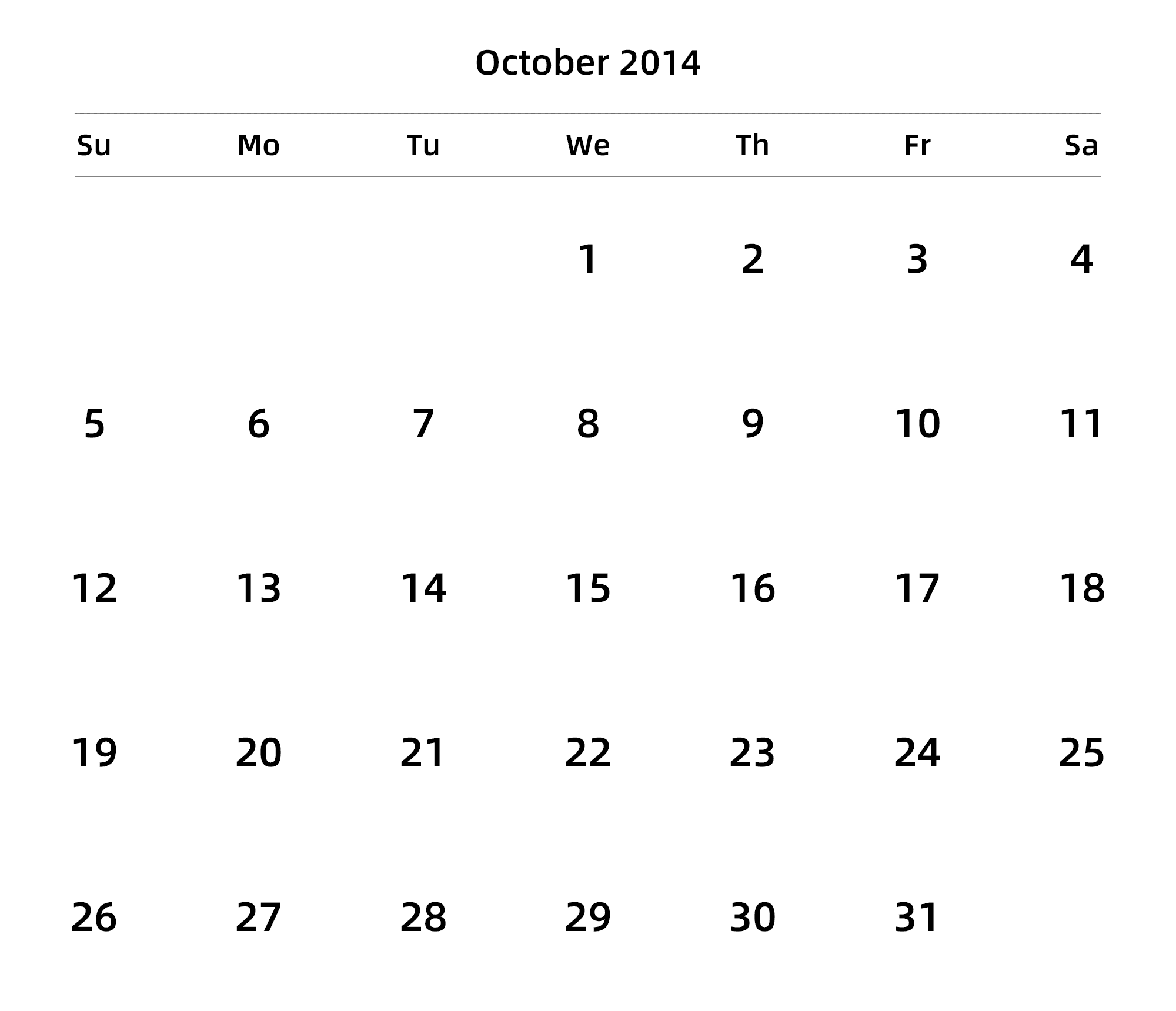 英文版 周日开始