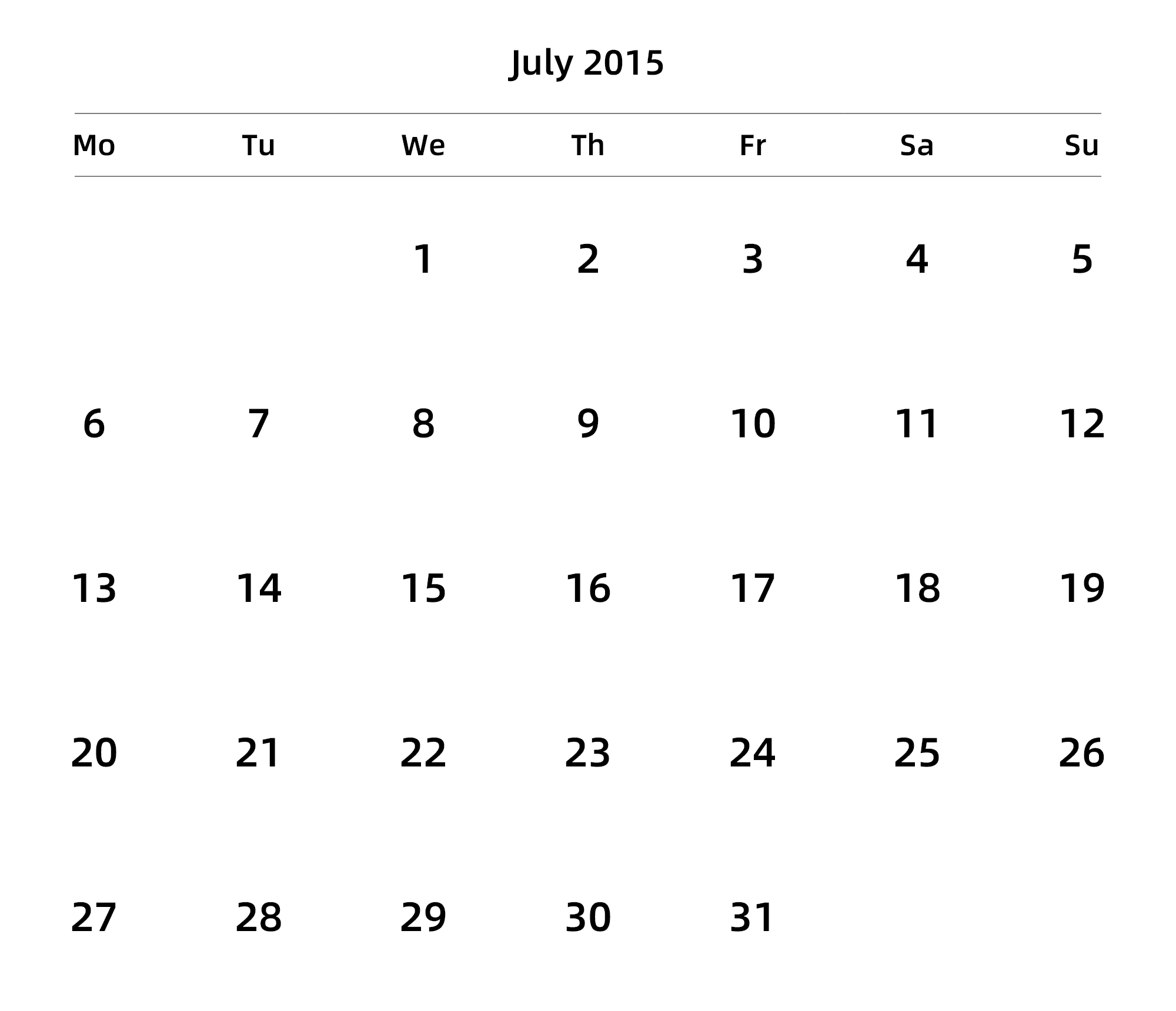 英文版 周一开始 带节假日调休安排
