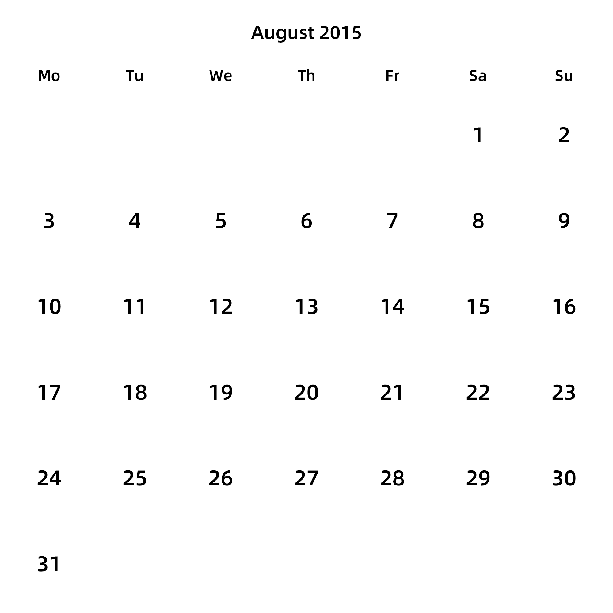 英文版 周一开始 带节假日调休安排