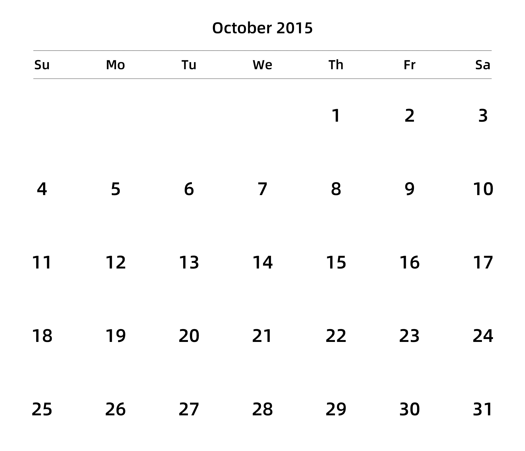 英文版 周日开始
