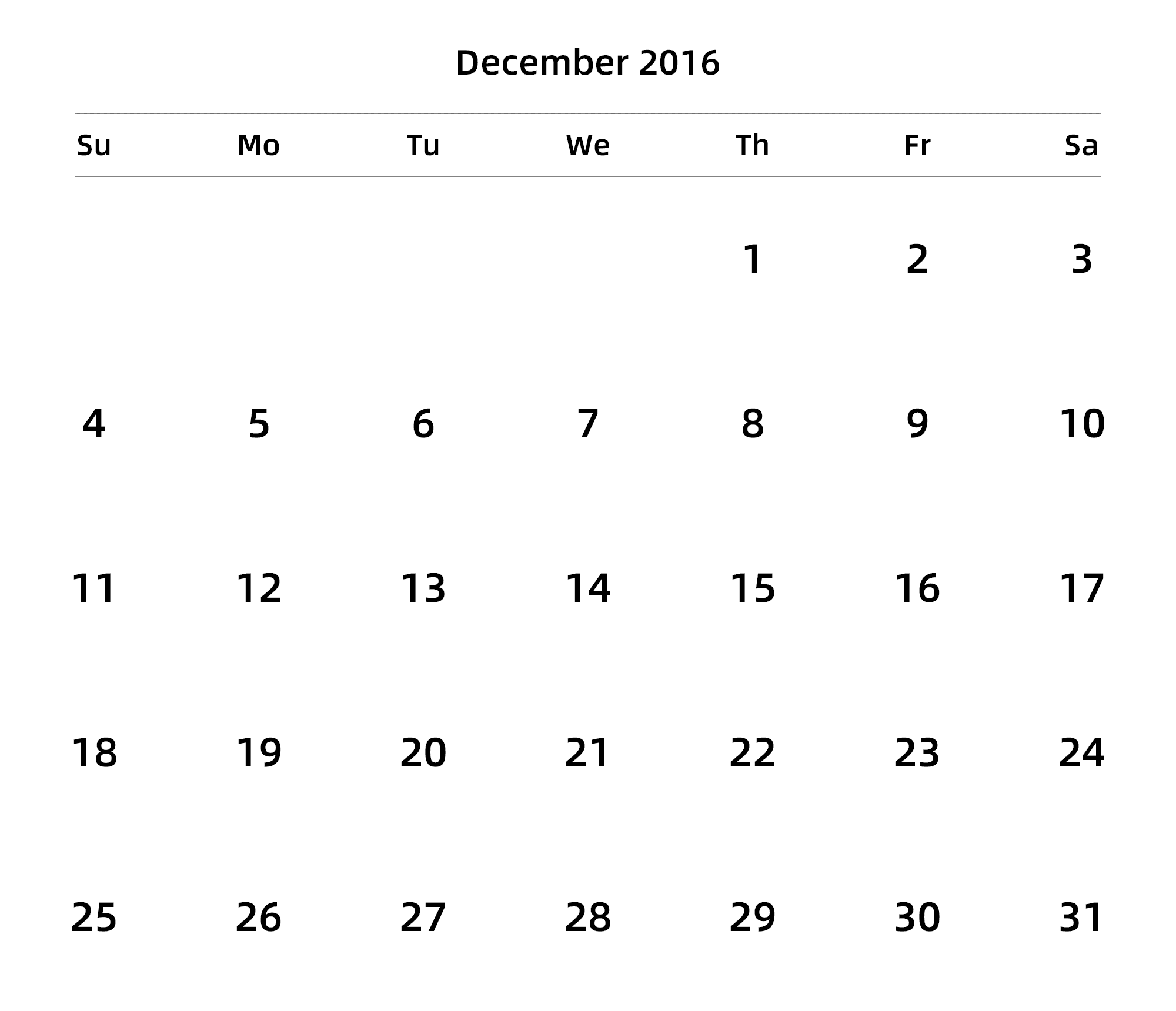 英文版 周日开始