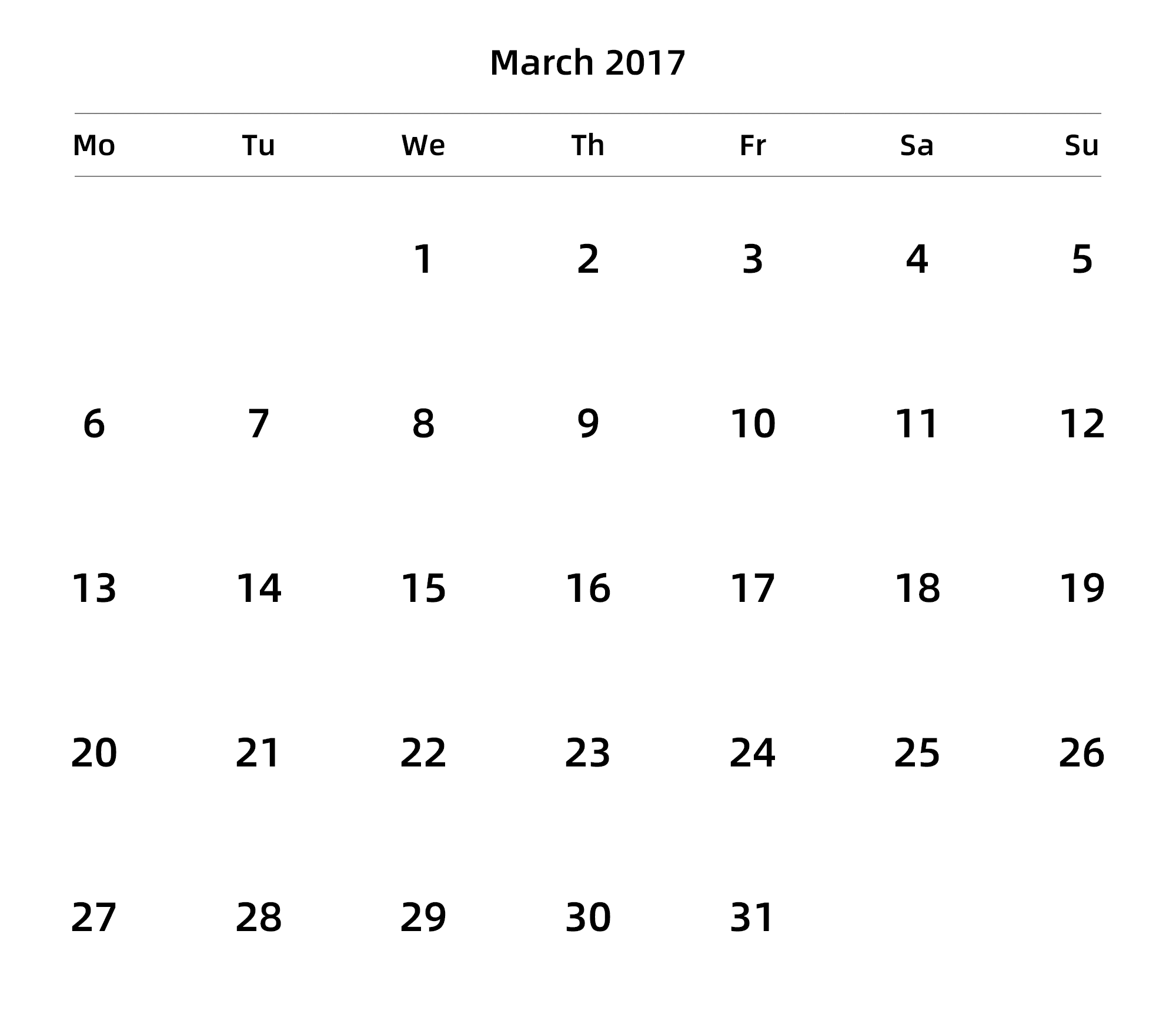 英文版 周一开始 带节假日调休安排