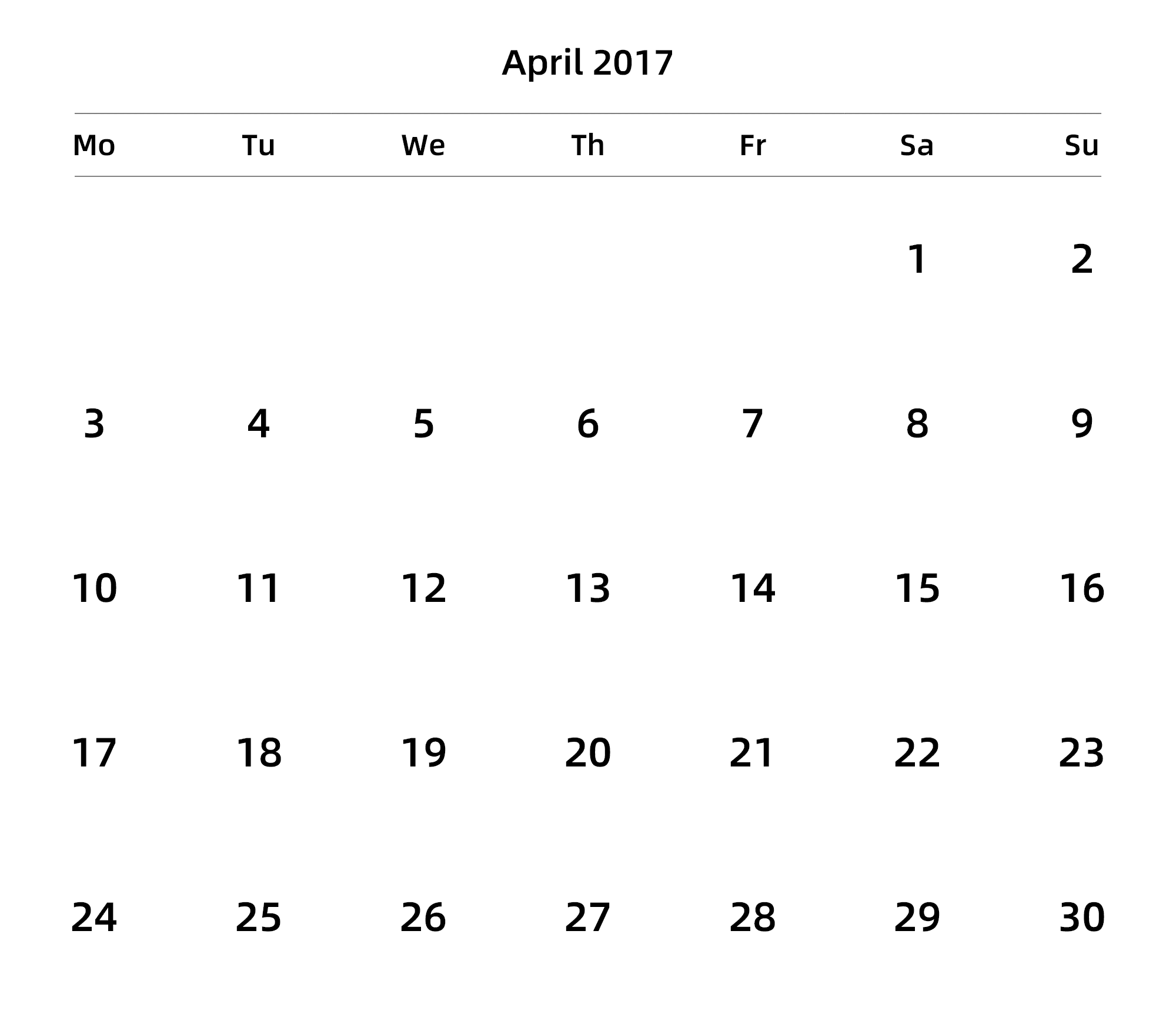 英文版 周一开始 带节假日调休安排