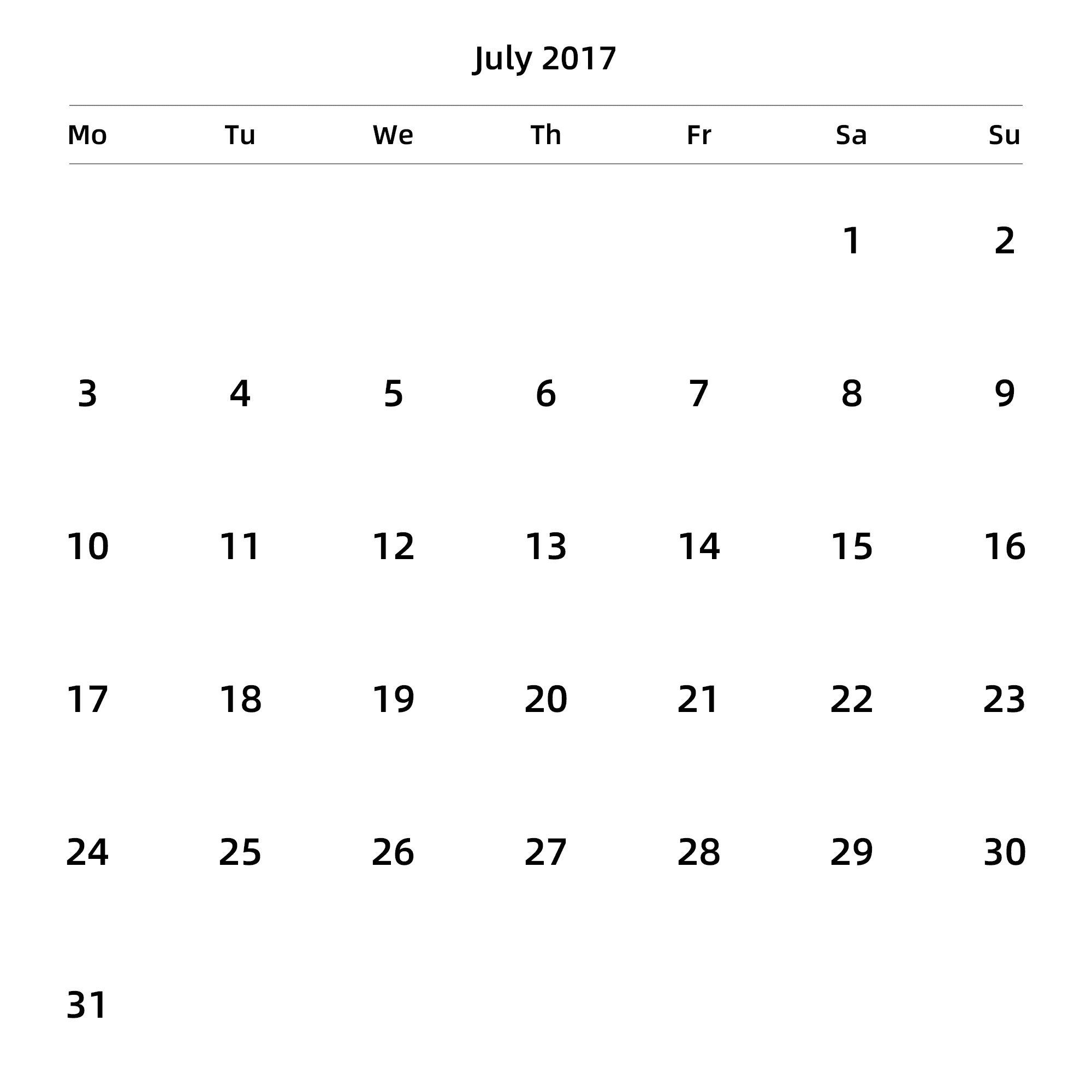 英文版 周一开始 带节假日调休安排